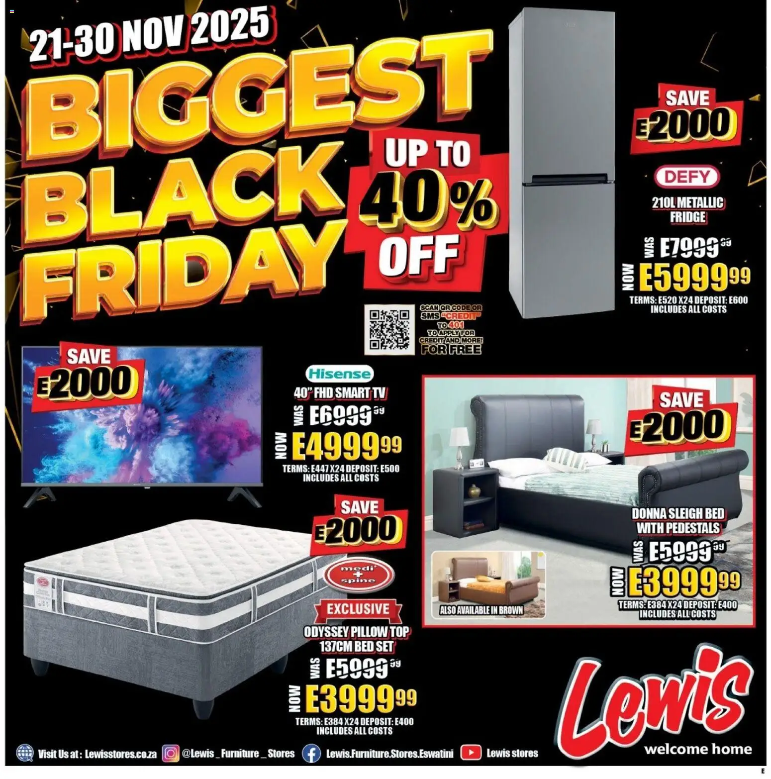 Lewis Stores - Eswatini Black Friday - page 1- valid from 21/11/2025