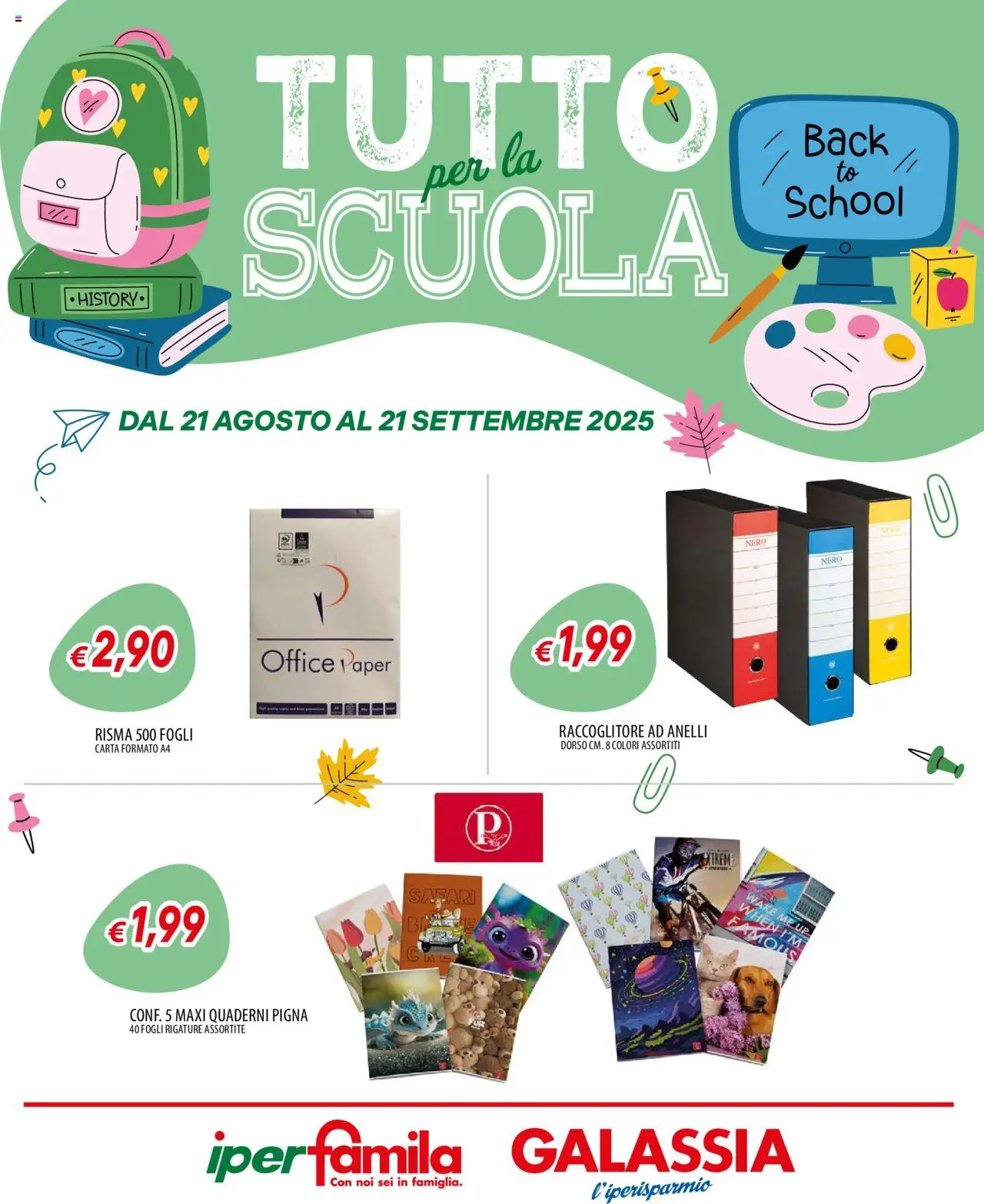 Galassia Scuola catalogo - pagina 1 - valido dal 21/08/2025