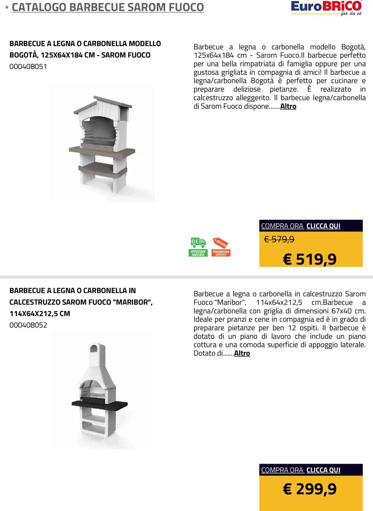 Eurobrico Barbecue Sarom Fuoco catalogo - pagina 6 - valido dal 23/07/2025