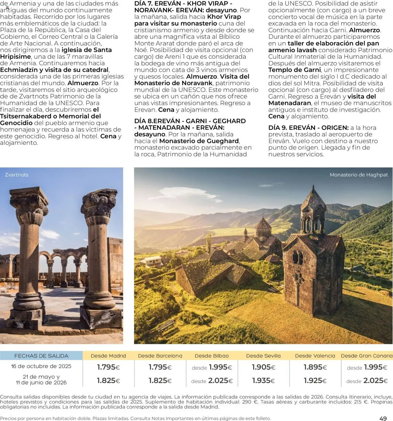 Viajes El Corte Inglés - Club de Vacaciones - Vacaciones Económicas Personalizado - Página de 49 - Válido desde 01/09/2025