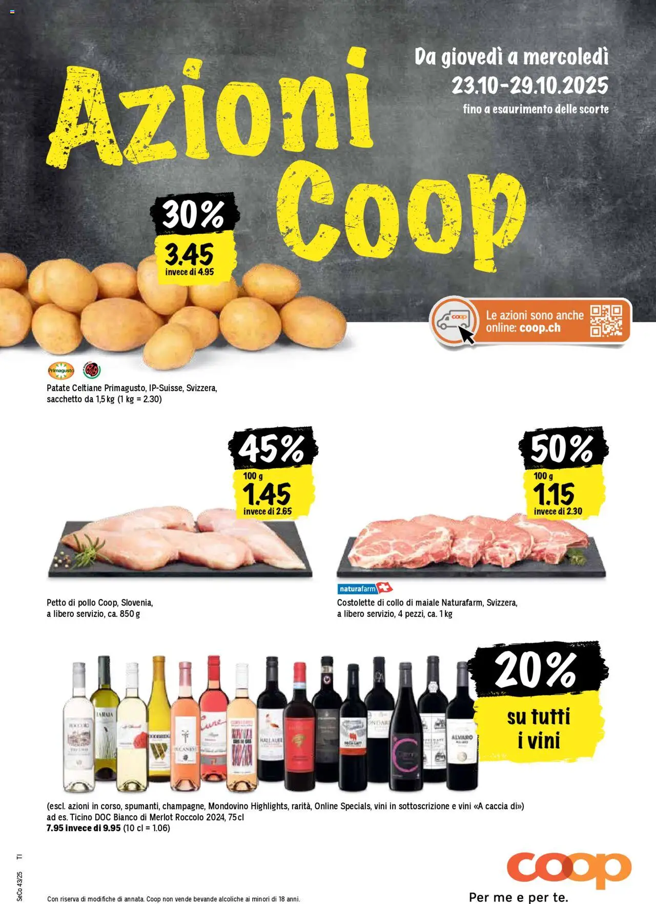 Coop - Una settimana di azioni - Seite 1- gültig ab 23.10.2025