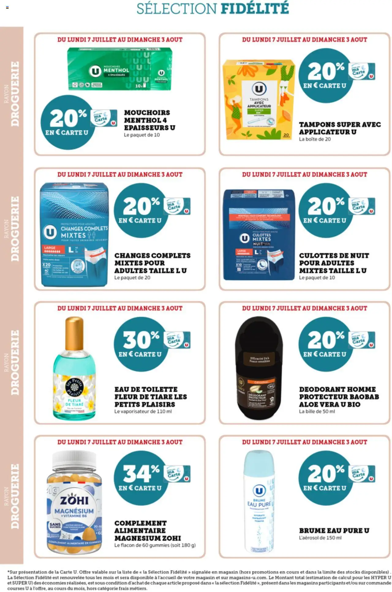 Super U Ma sélection Carte U juillet - page 12 - valable à partir du 07/07/2025