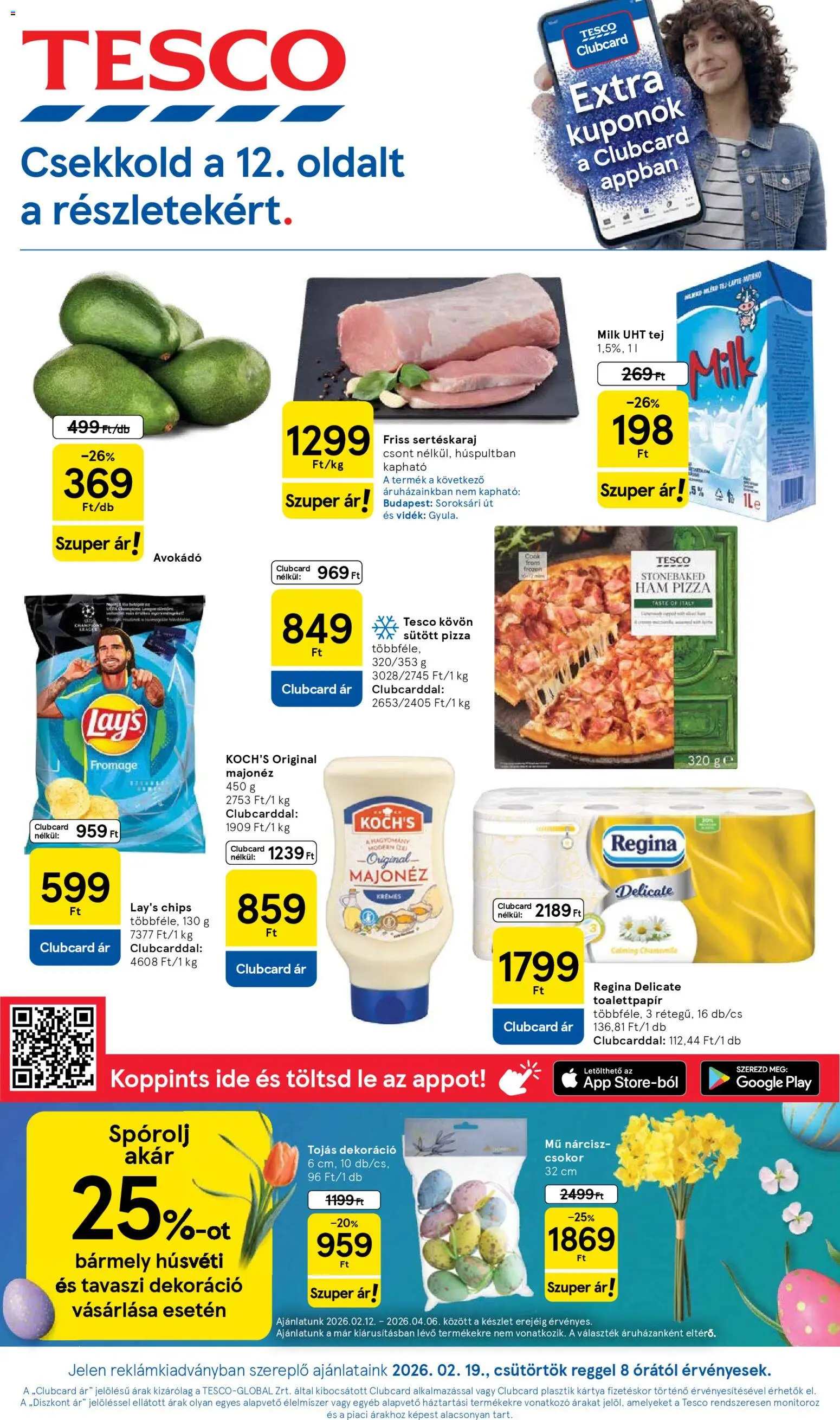 Tesco Hipermarket - Akciós újság  - 1oldal - érvényes 2026.02.19.-tól