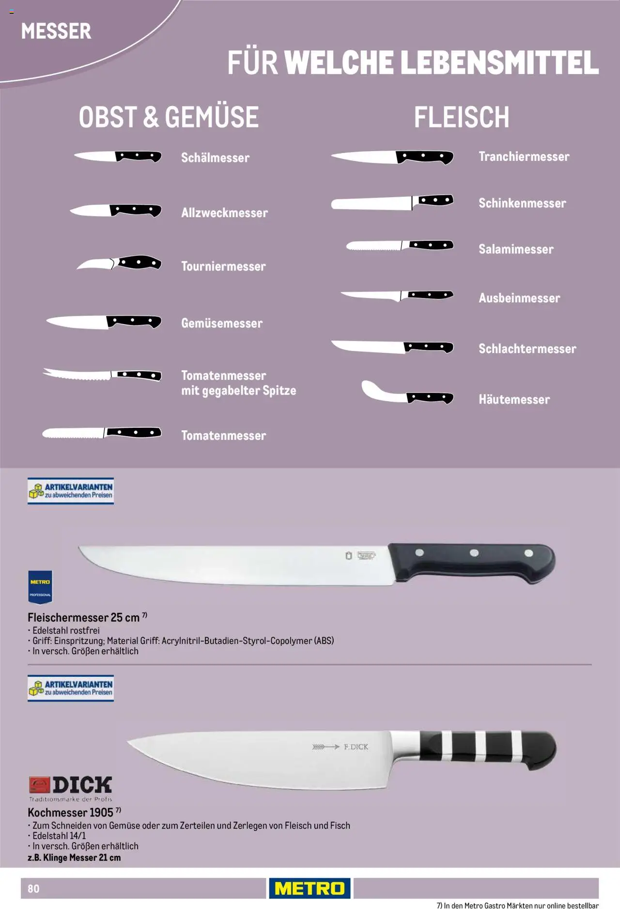 Metro Non Food Sortiment - Seite 80 - gültig ab 01.10.2025