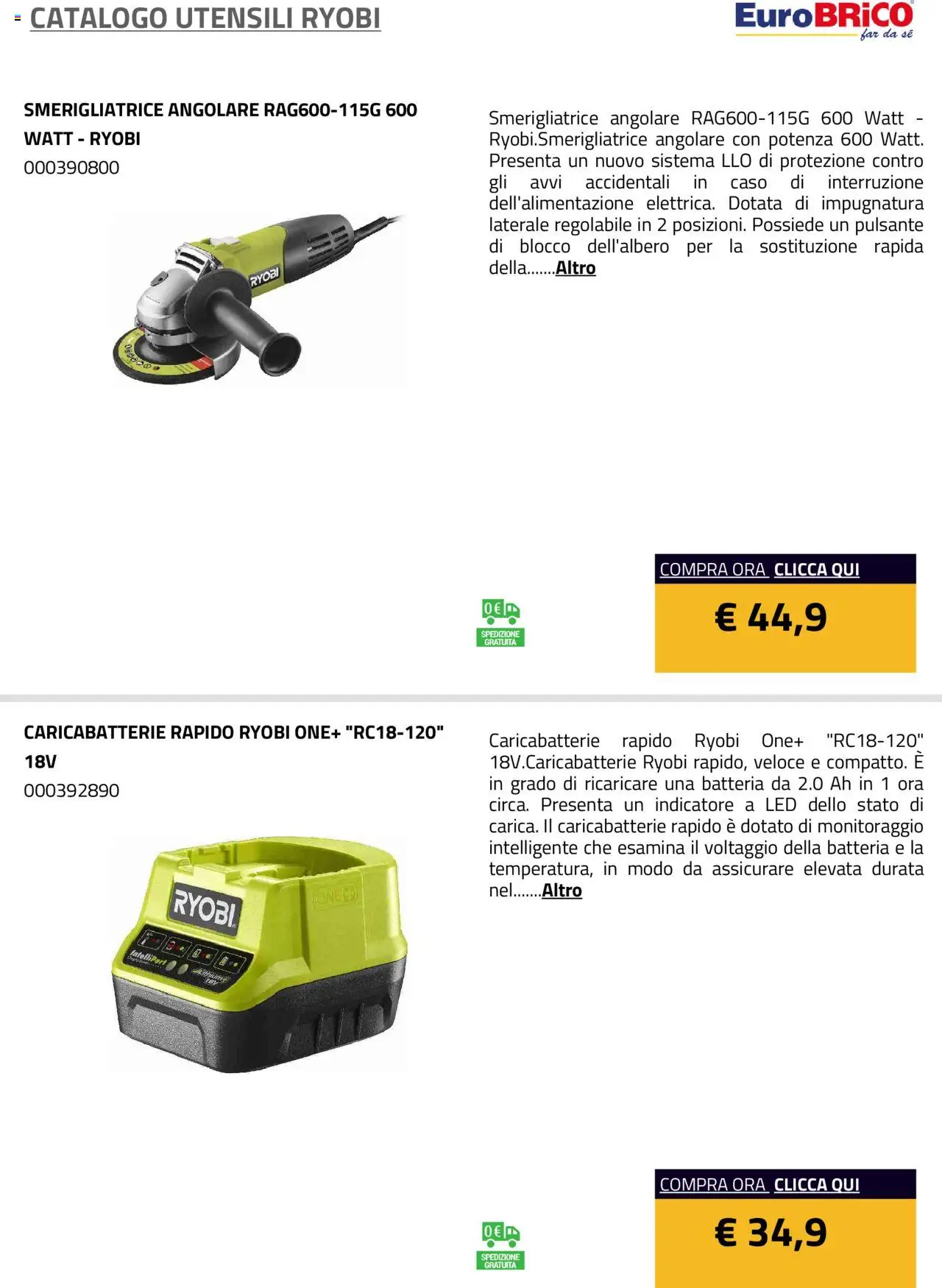 Eurobrico Utensili Ryobi catalogo - pagina 3 - valido dal 23/07/2025