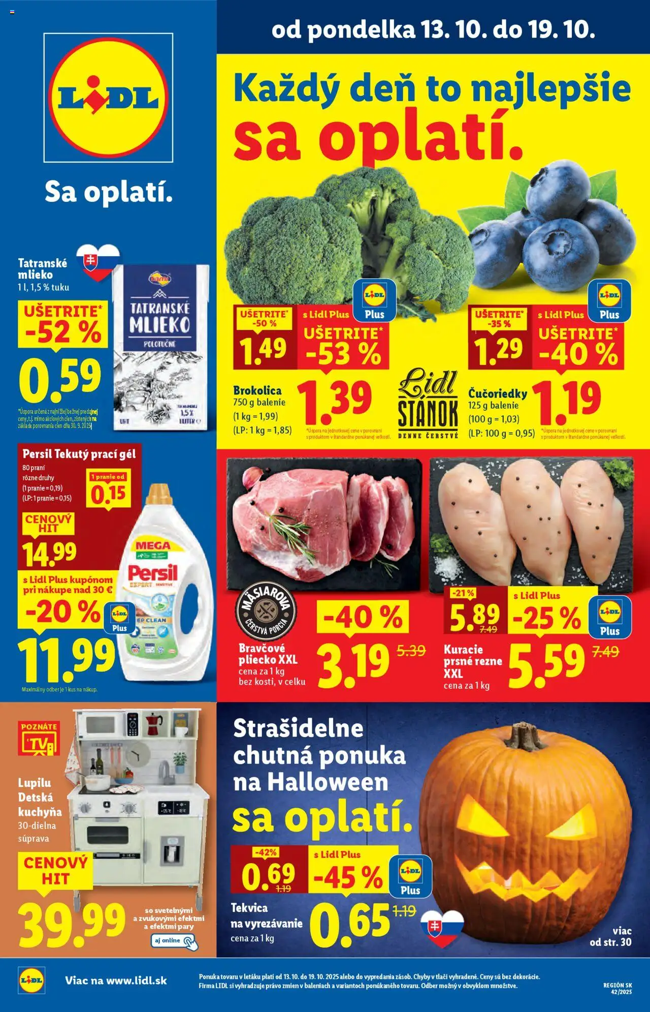 Lidl leták - strana 1- platný od 13.10.2025