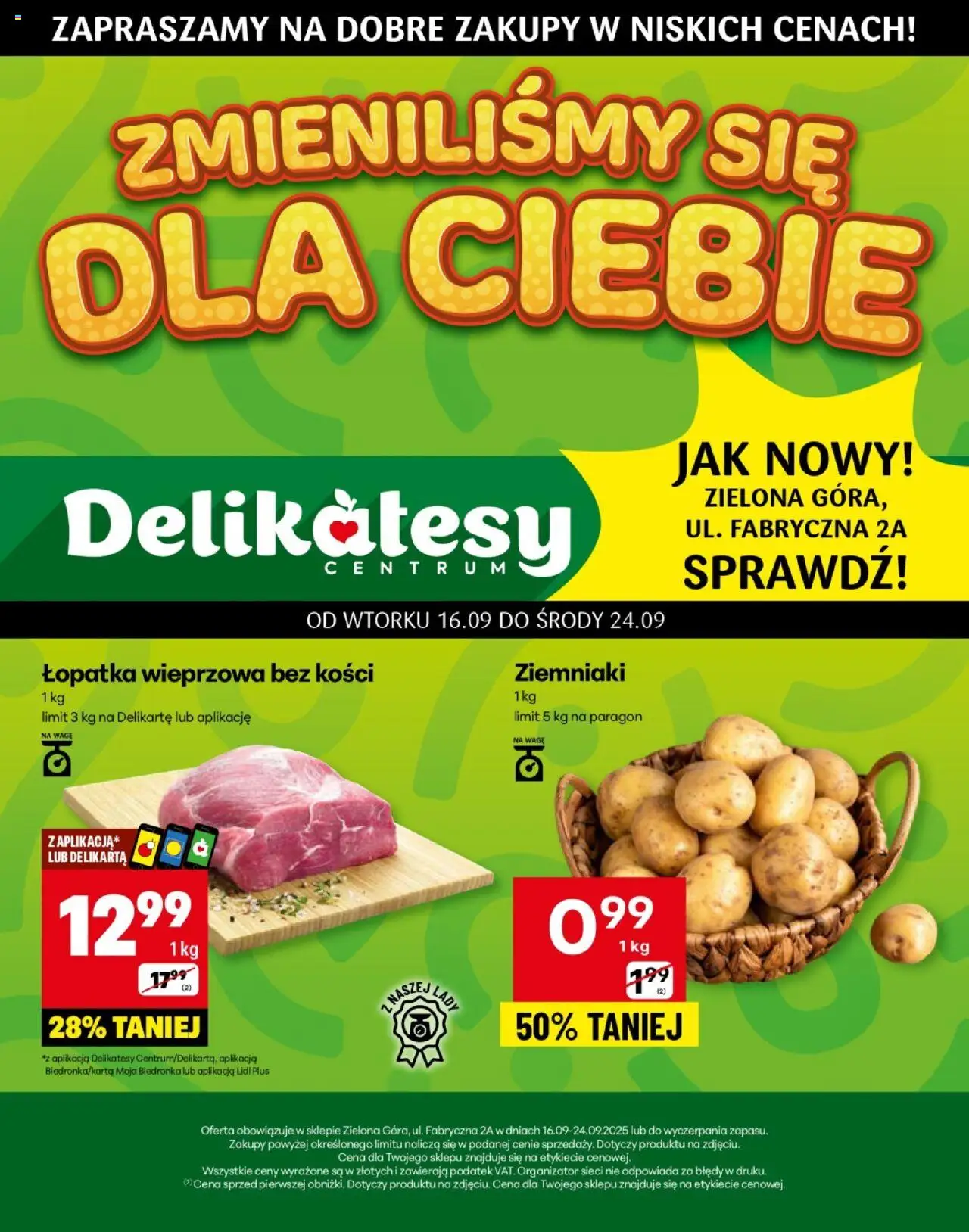 Delikatesy Centrum Gazetka - Zielona Góra Otwarcie - strona 1- ważny od 16.09.2025