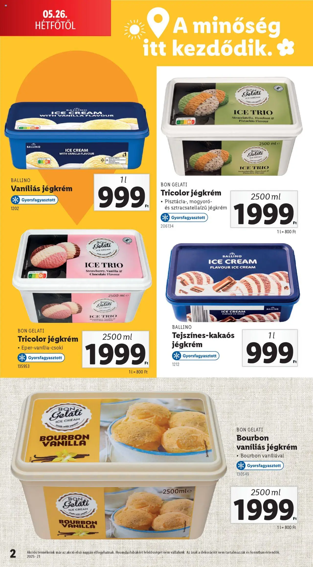 Lidl - Jégkrémkatalógus - 2oldal - érvényes 2025.05.26.-tól
