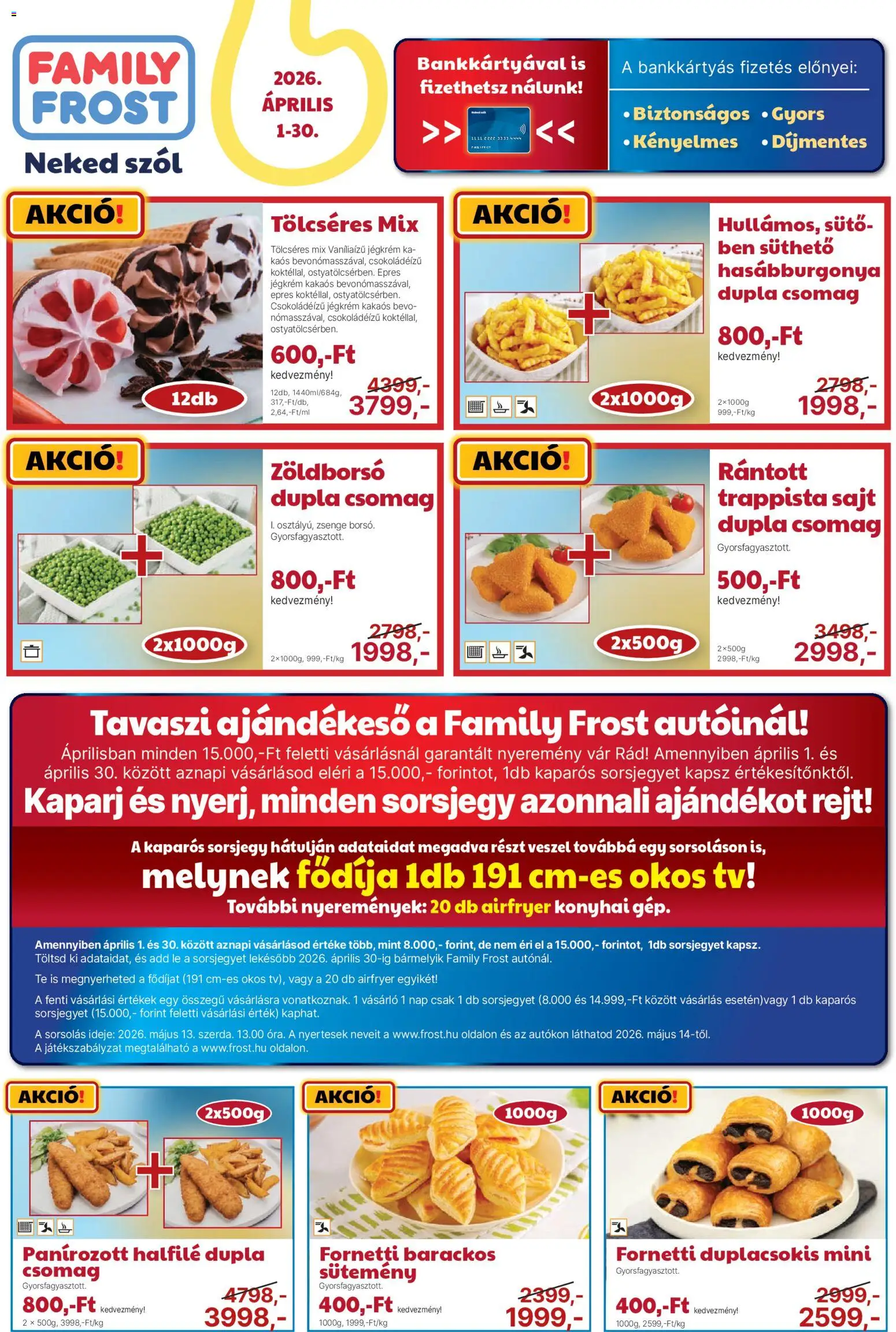Family Frost akciós újság - 1oldal - érvényes 2026.04.01.-tól