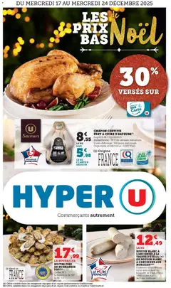 Aperçu Hyper U - Les prix bas de Noël valable à partir du 17/12/2025