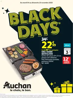 Aperçu Auchan Black Friday valable à partir du 04/11/2025