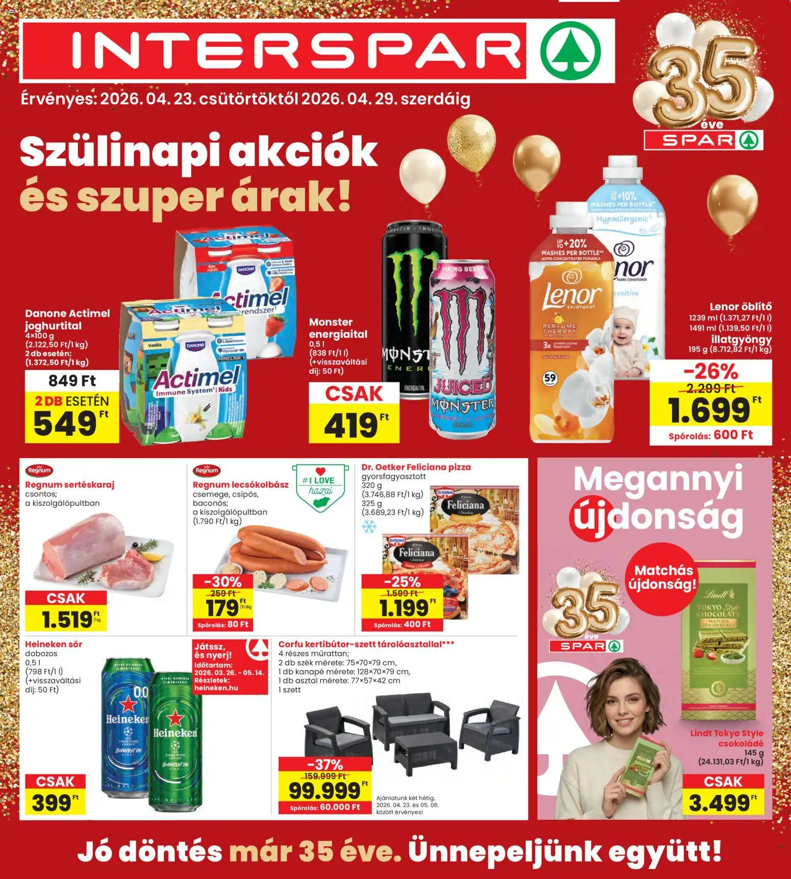Interspar akciós újság - 1oldal - érvényes 2026.04.23.-tól