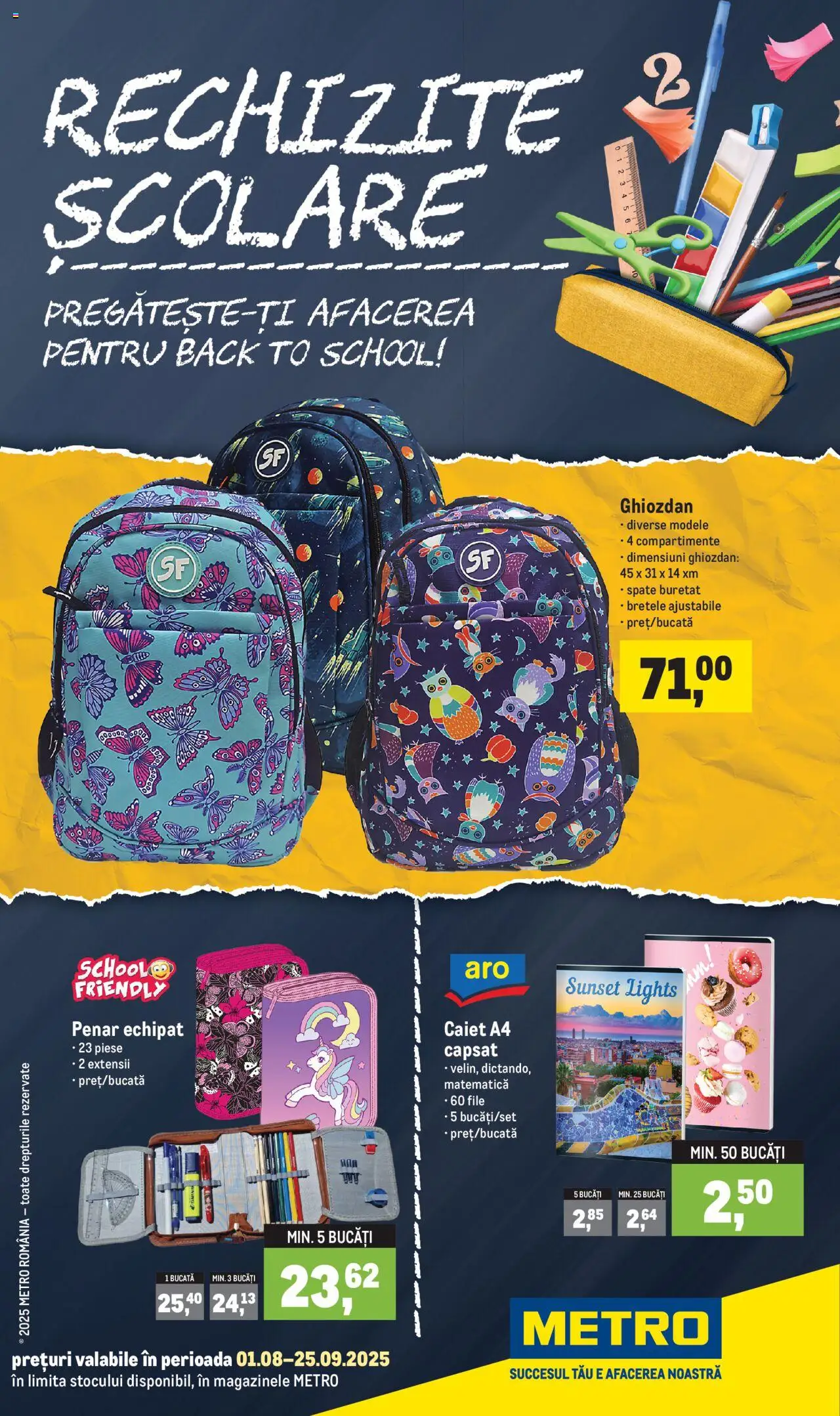 Metro catalog - Rechizite Școlare - pagina 1- valabil de la 01.08.2025