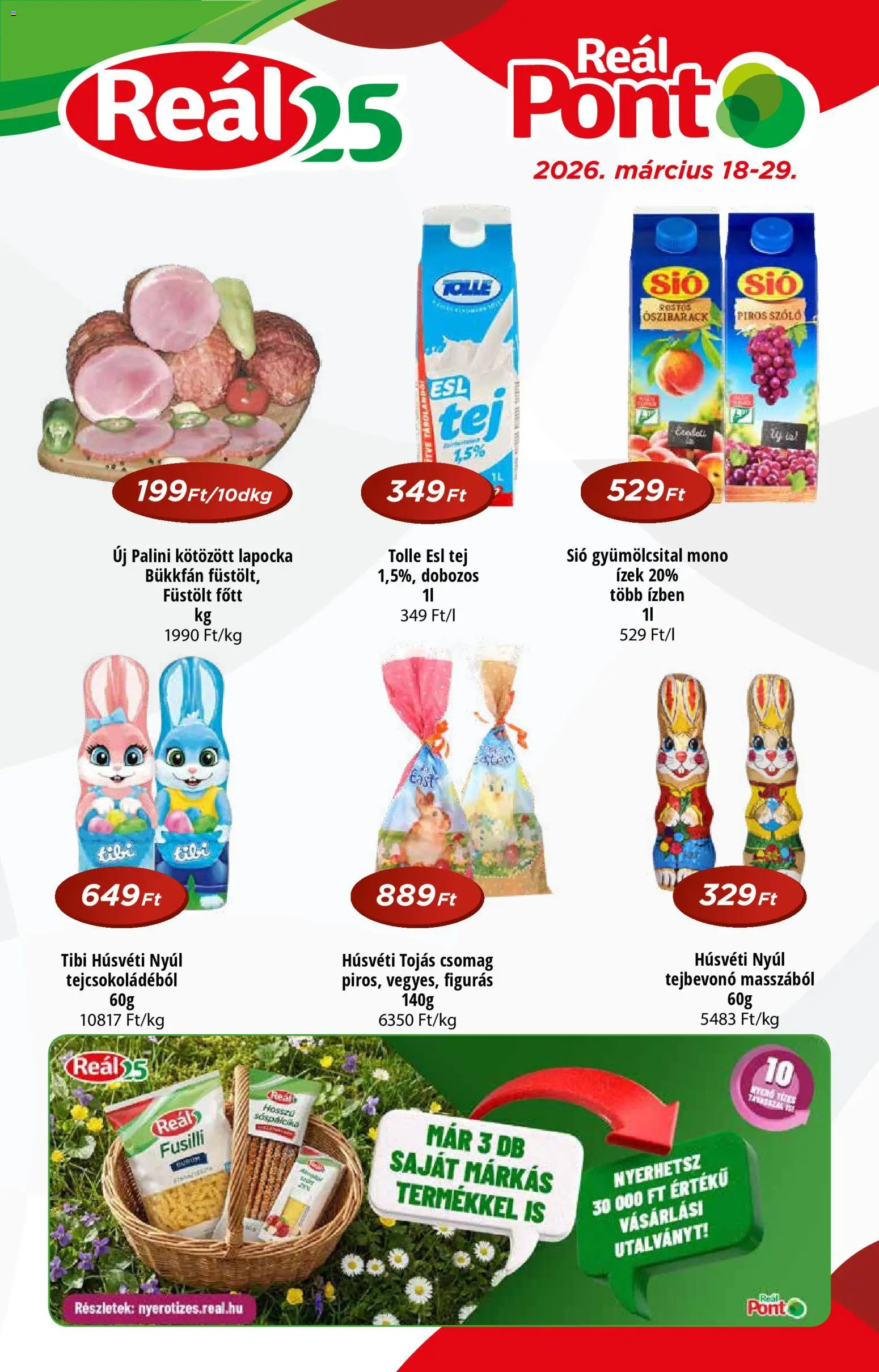 Reál Pont akciós újság - 1oldal - érvényes 2026.03.18.-tól