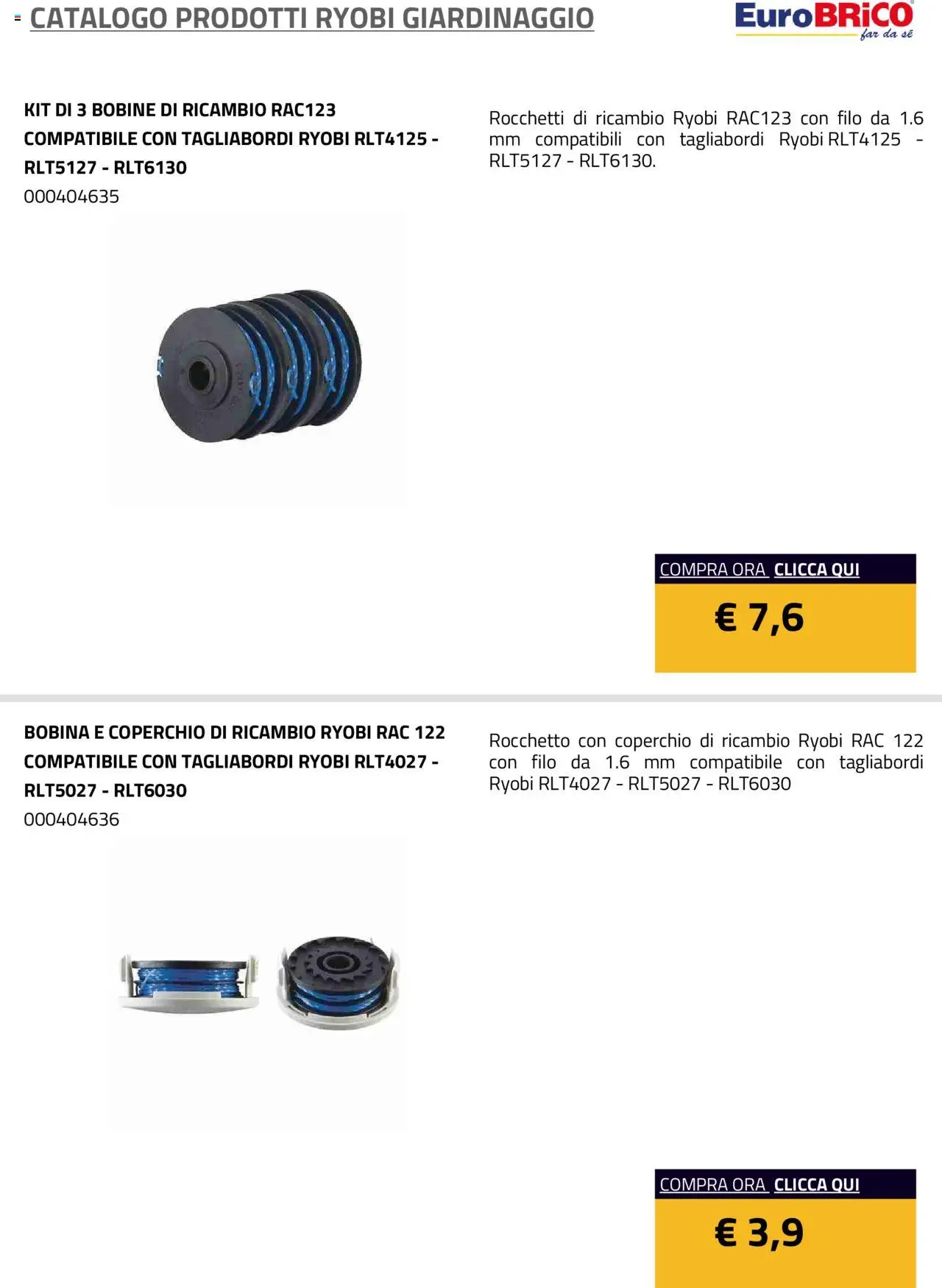 Eurobrico Prodotti Ryobi Giardinaggio catalogo - pagina 47 - valido dal 23/07/2025