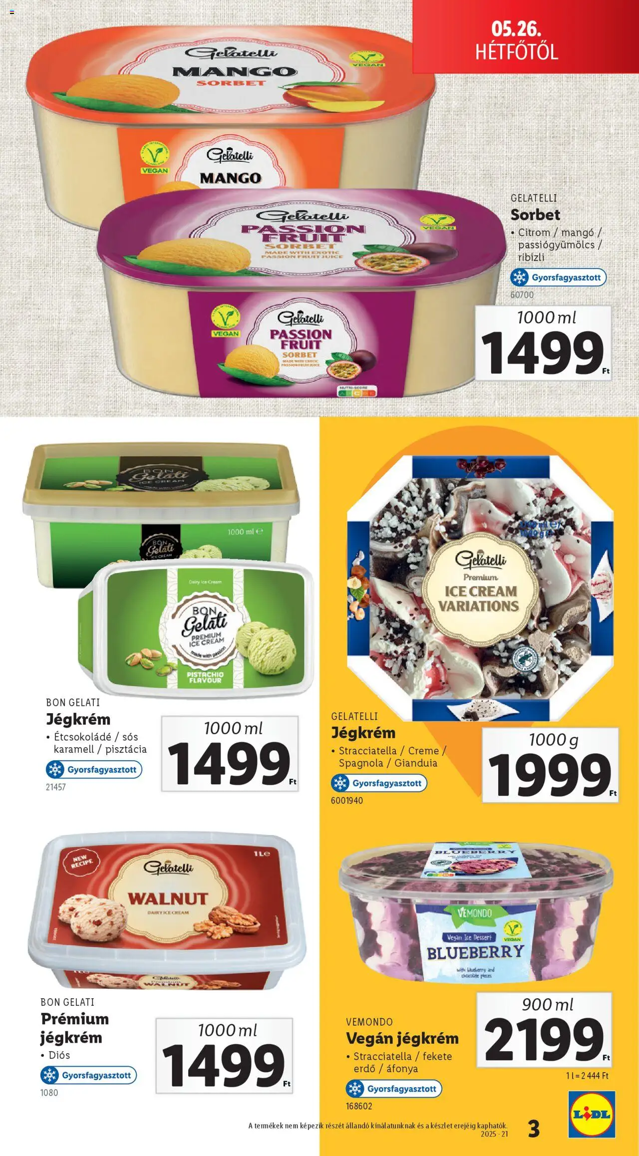 Lidl - Jégkrémkatalógus - 3oldal - érvényes 2025.05.26.-tól