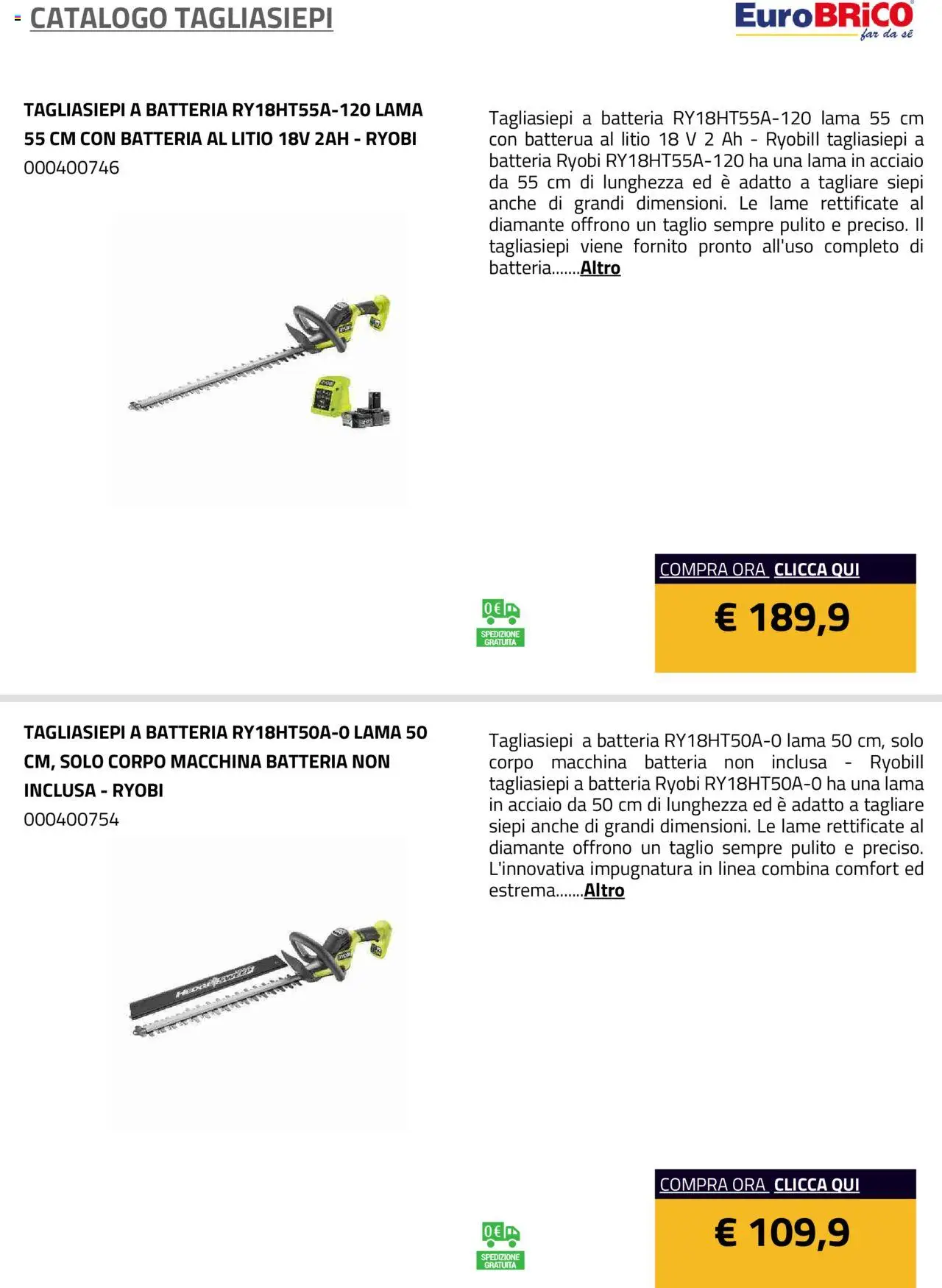 Eurobrico Tagliasiepi catalogo - pagina 15 - valido dal 23/07/2025