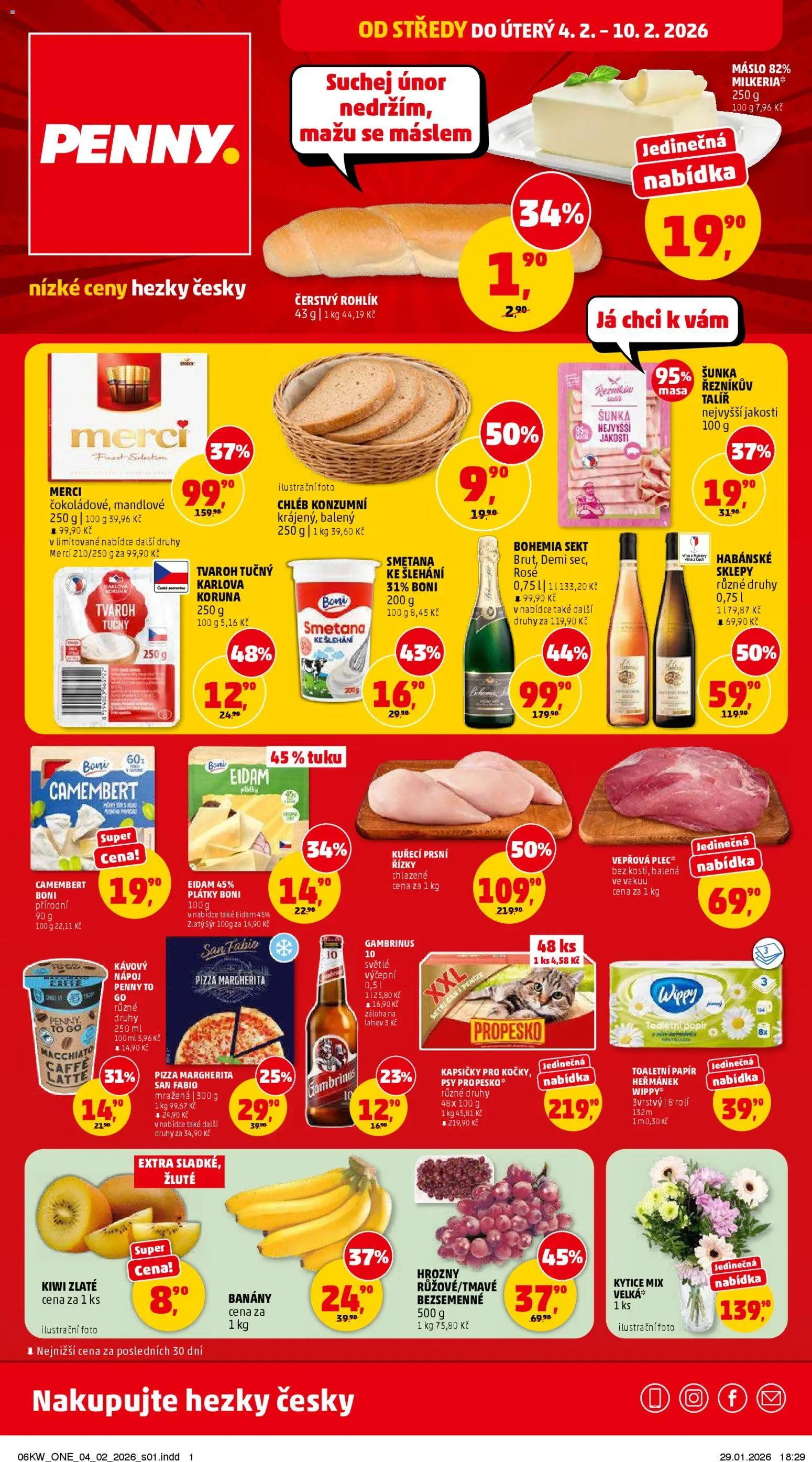 Penny Market leták - Čtvrtečník - strana 1- platný od 04.02.2026