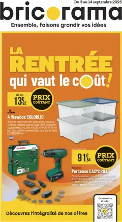 Aperçu Bricorama catalogue valable à partir du 03/09/2025