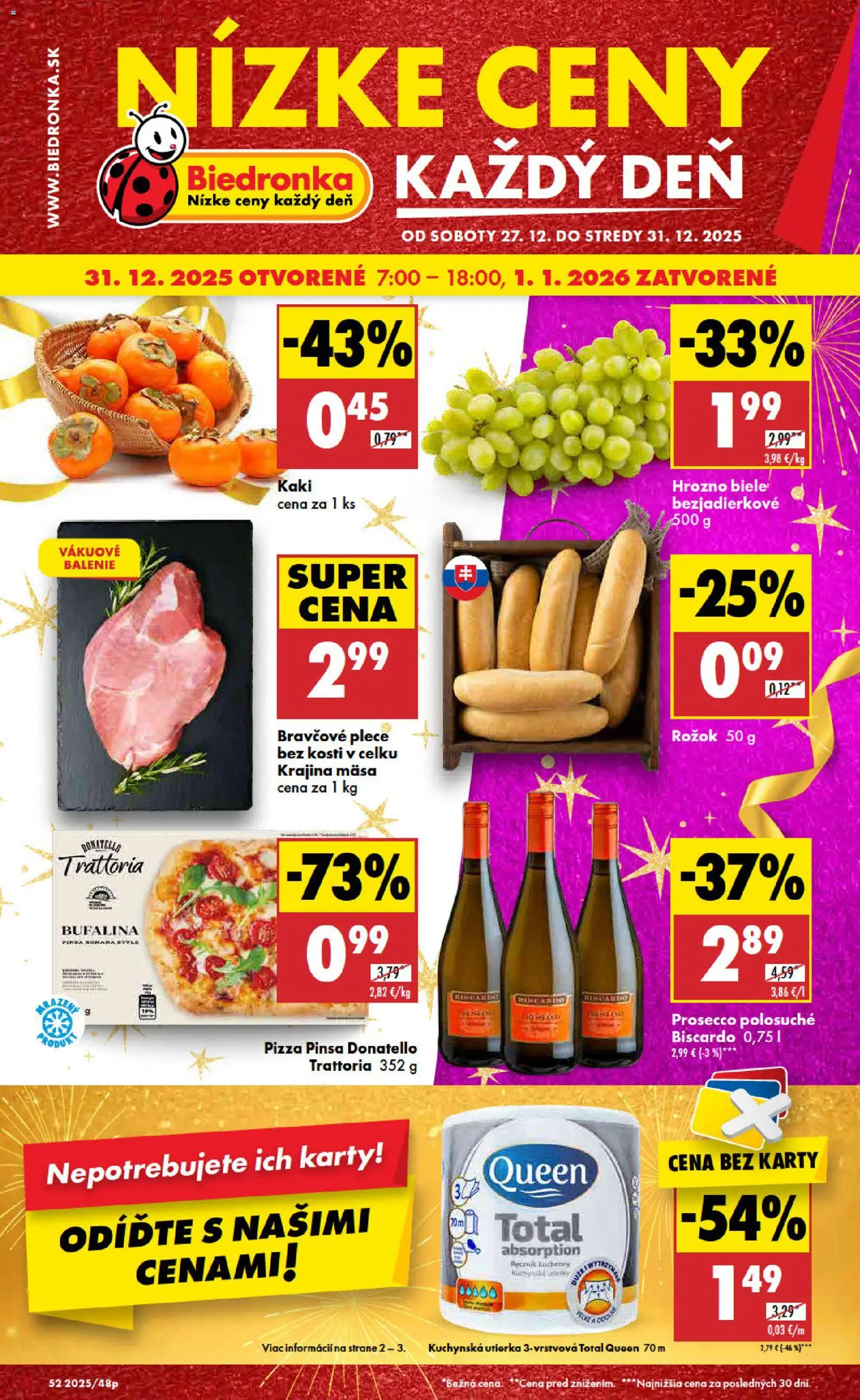 Biedronka leták - strana 1- platný od 27.12.2025