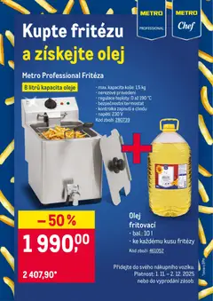 Náhled Makro leták - Kupte fritézu a získejte olej platný od 01.11.2025