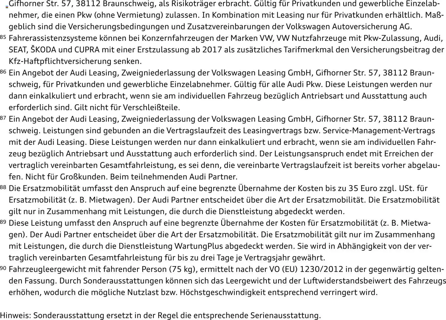 Audi Prospekt 	 - Seite 165 - gültig ab 28.10.2025