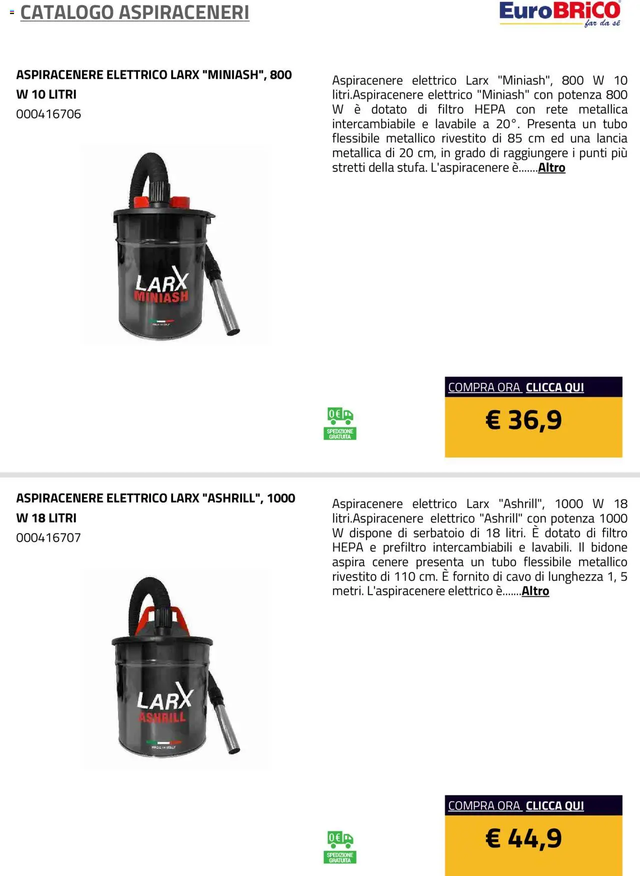Eurobrico Aspiraceneri catalogo - pagina 3 - valido dal 23/07/2025