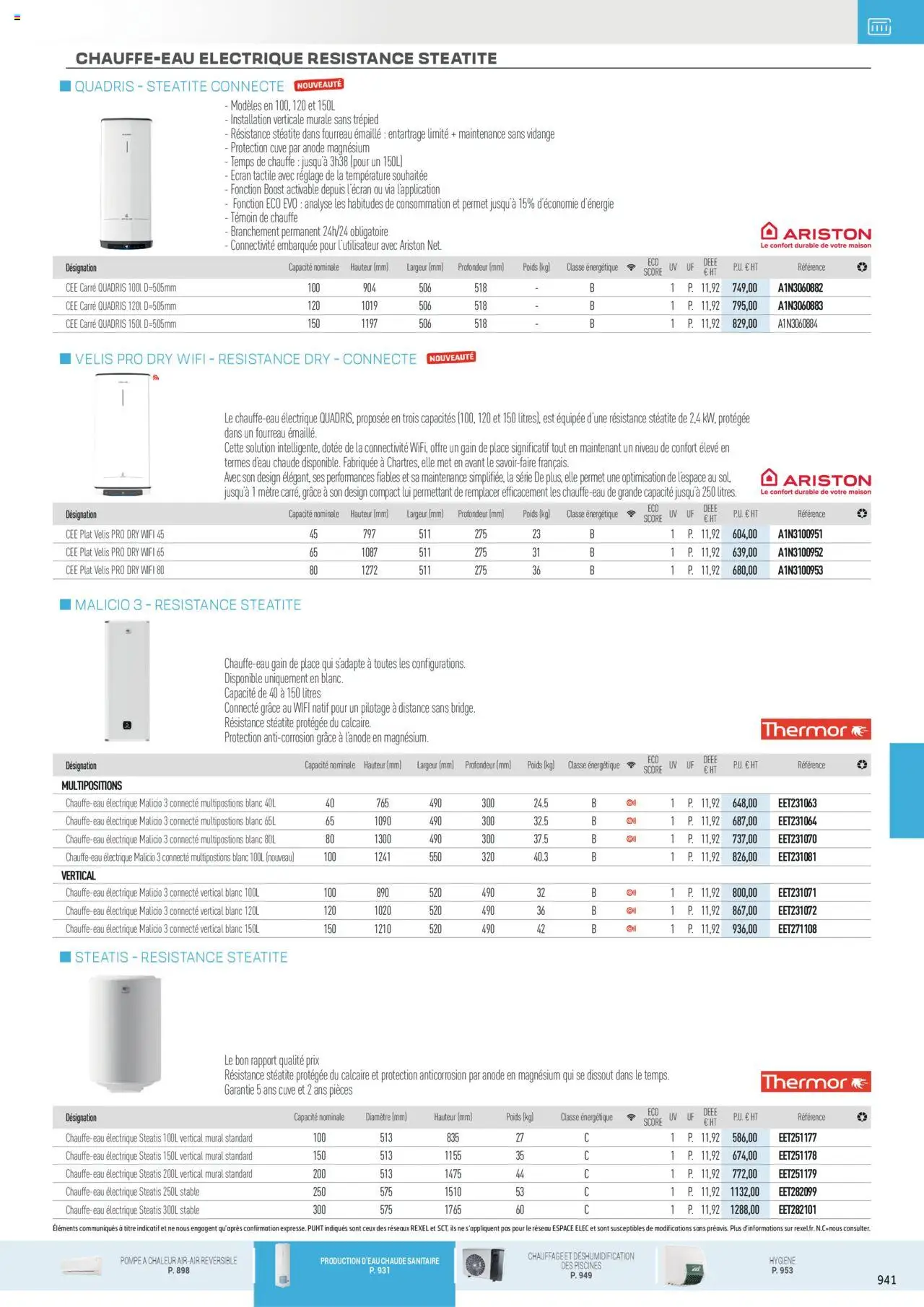 Rexel - Chauffage Électrique, ECS, PAC AIR-AIR Et Qualite De L´Air Interieur - page 147 - valable à partir du 16/07/2025