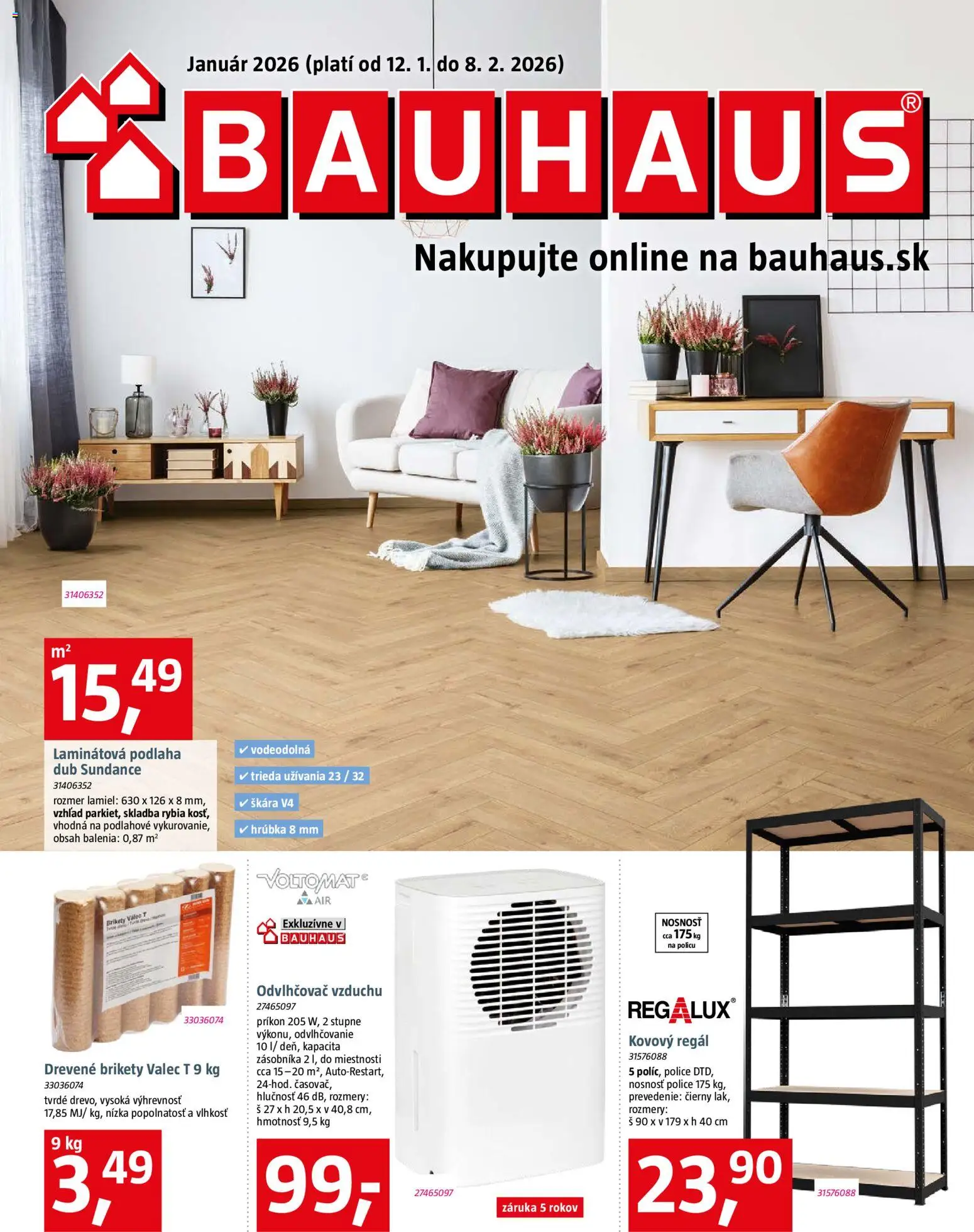 Bauhaus leták - strana 1- platný od 12.01.2026