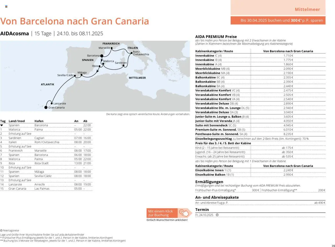 Aida Prospekt Winter 2025/26 - Seite 39 - gültig ab 01.10.2025