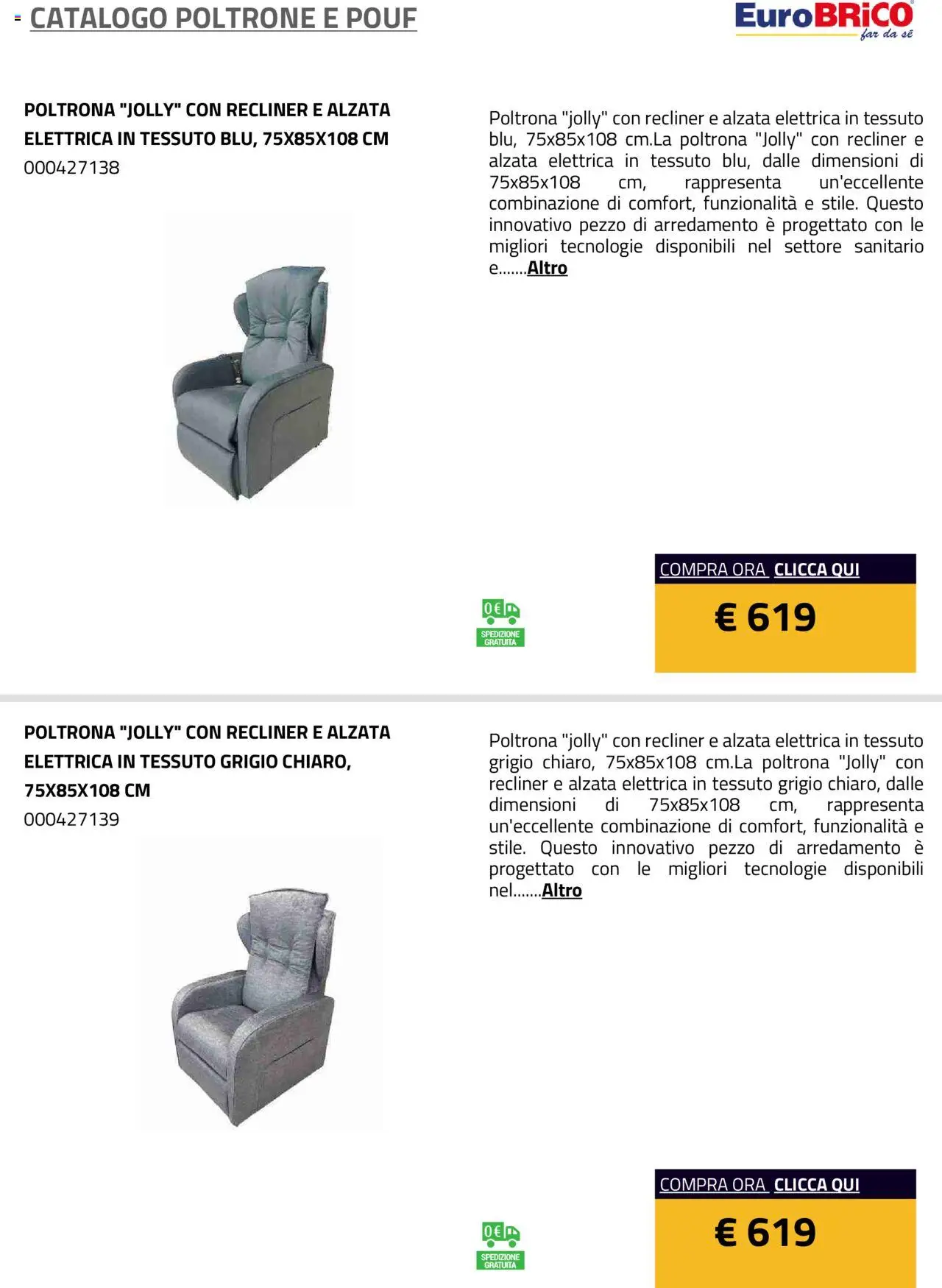 Eurobrico Poltrone e Pouf catalogo - pagina 44 - valido dal 23/07/2025