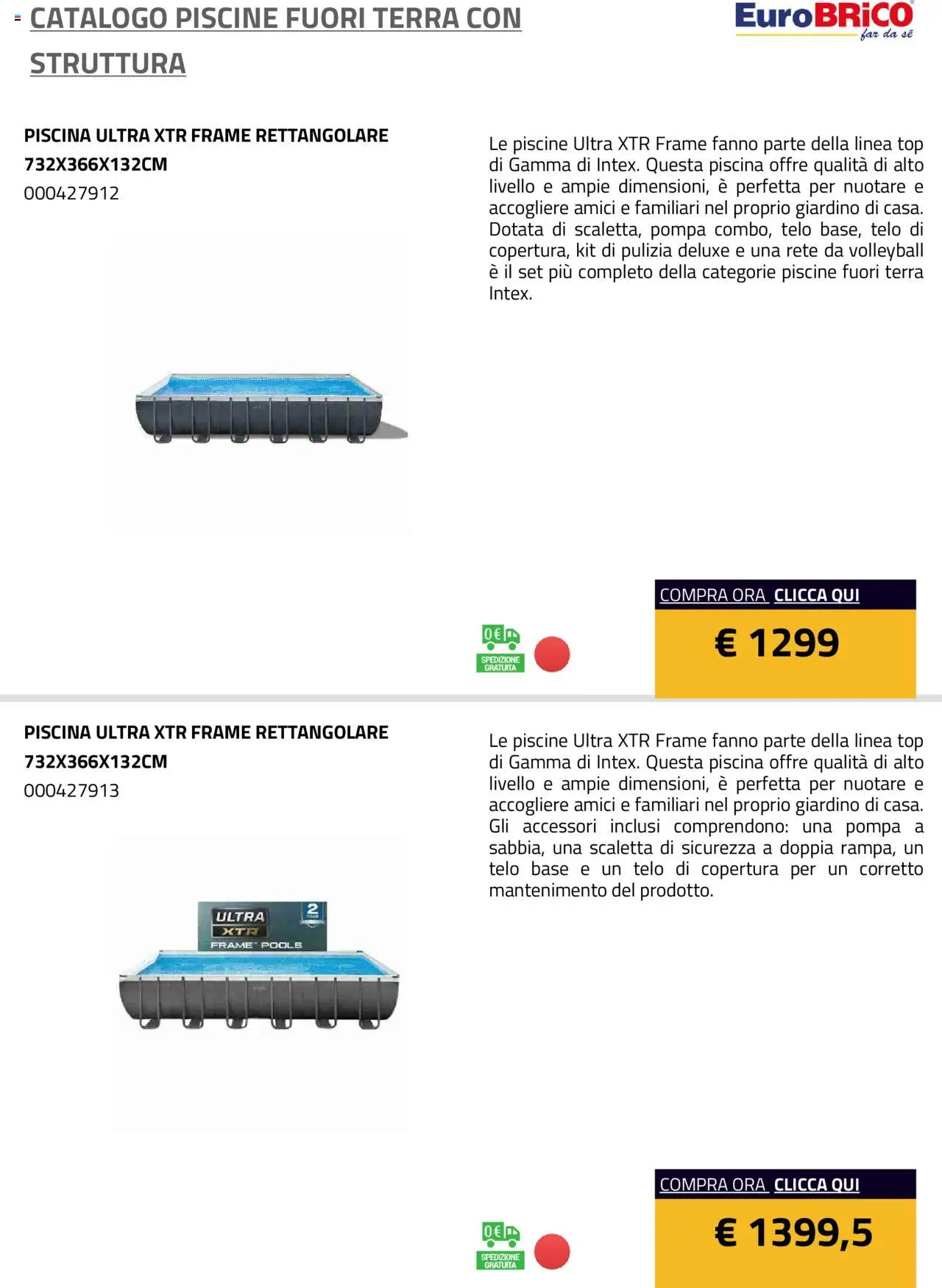 Eurobrico Piscine Fuori Terra con Struttura catalogo - pagina 17 - valido dal 23/07/2025