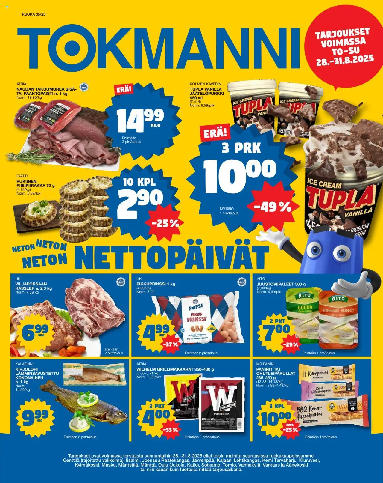Tokmanni Ruokatarjoukset - sivu 1- voimassa alkaen 28/08/2025