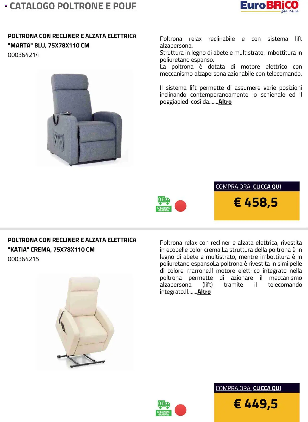 Eurobrico Poltrone e Pouf catalogo - pagina 5 - valido dal 23/07/2025