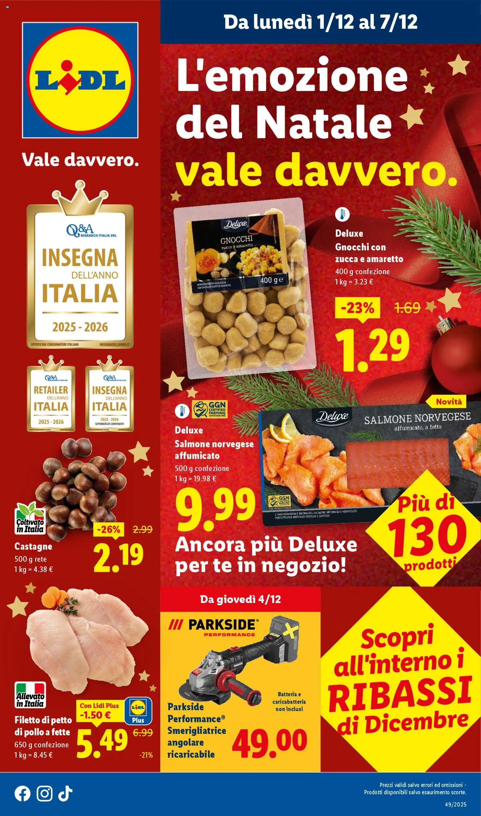 Volantino Lidl	 - pagina 1 - valido dal 01/12/2025