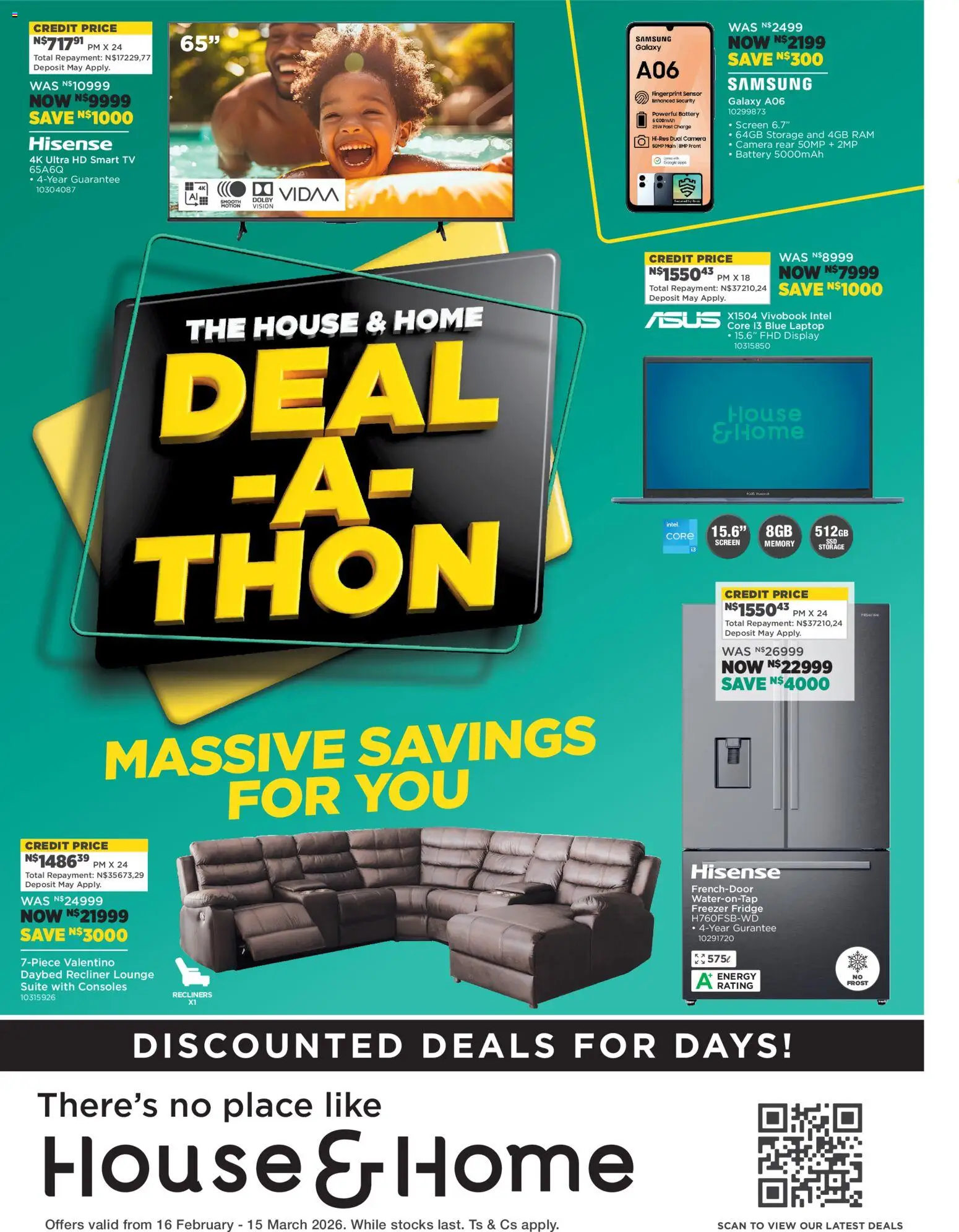 House and Home  Namibia Deal-a-thon - page 1- valid from 16/02/2026