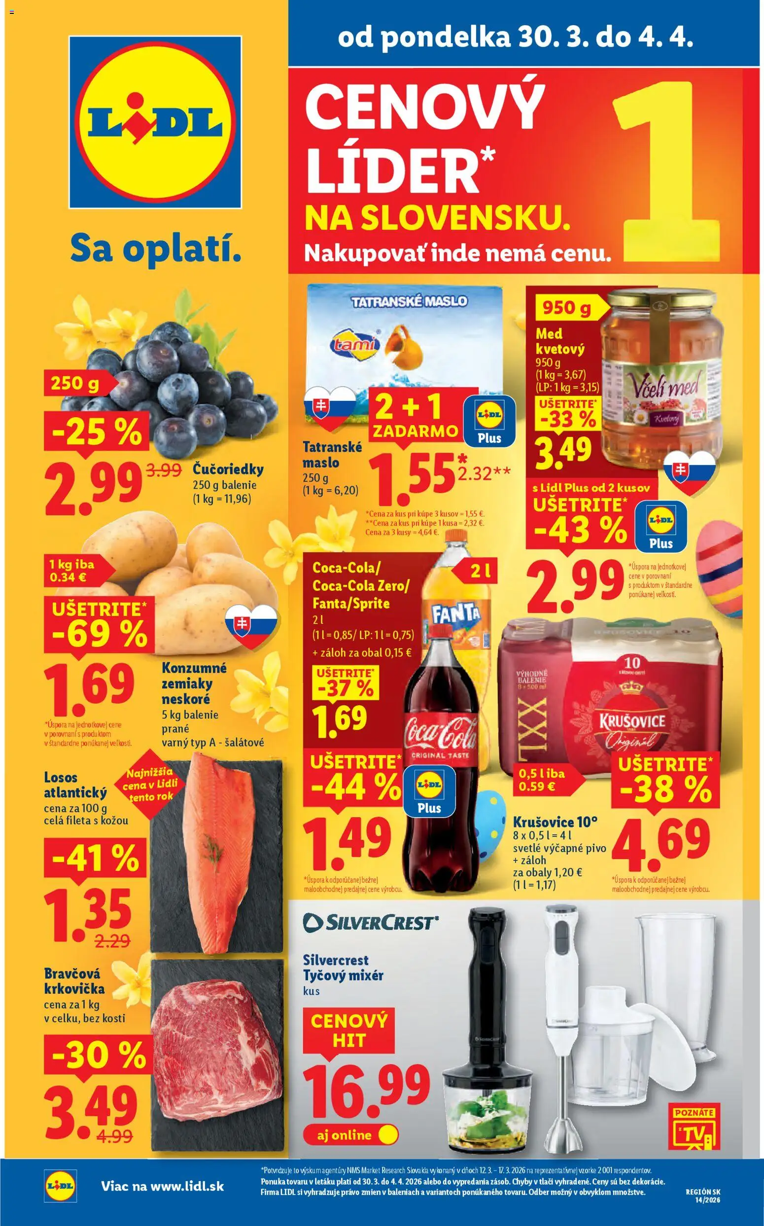 Lidl leták - strana 1- platný od 30.03.2026