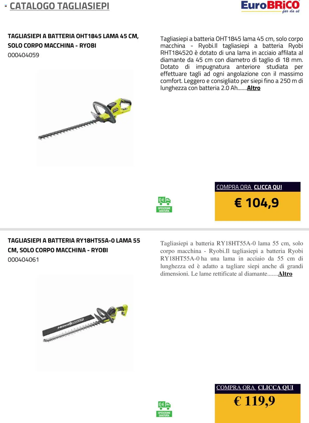 Eurobrico Tagliasiepi catalogo - pagina 16 - valido dal 23/07/2025