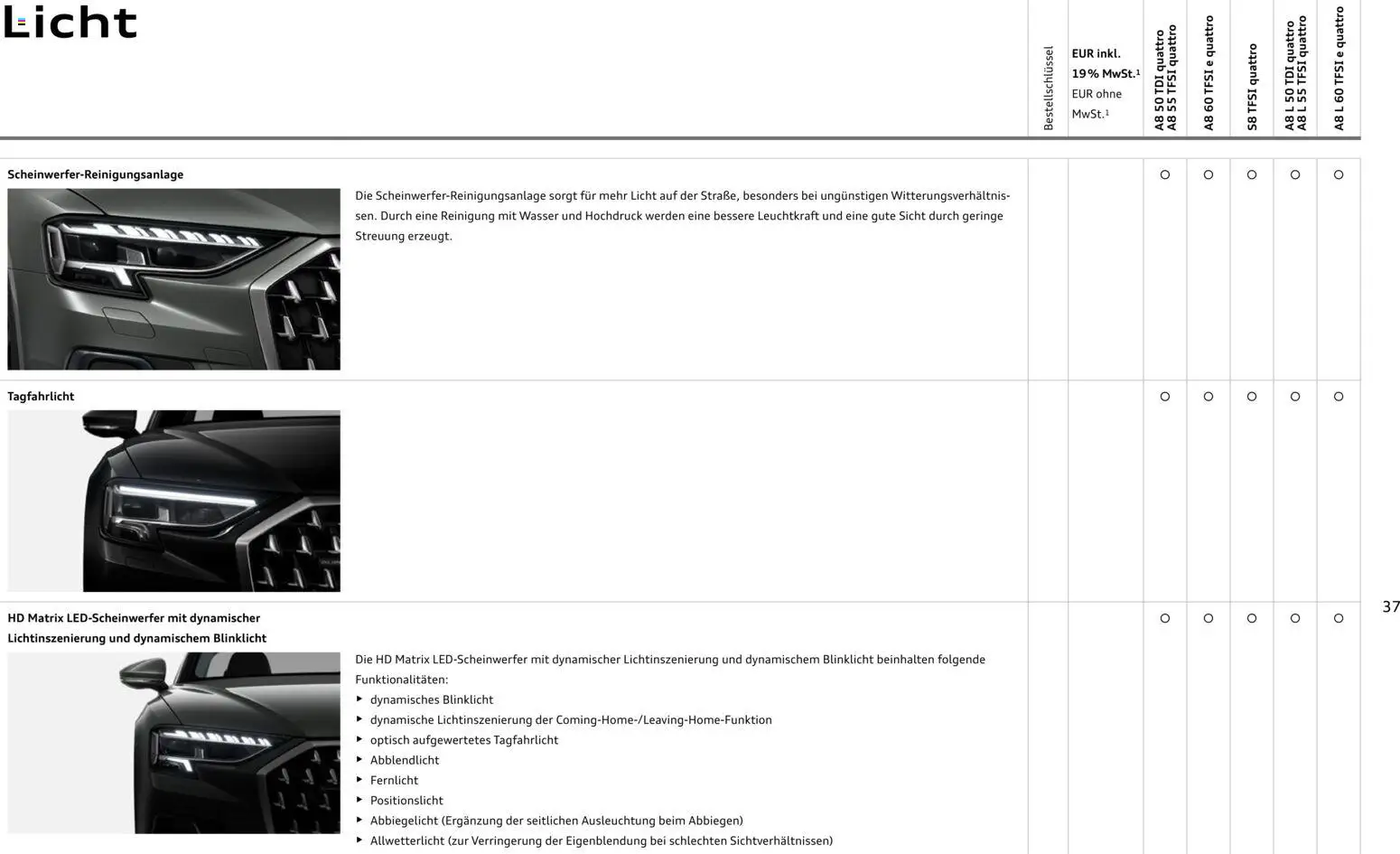 Audi A8 - Seite 37 - gültig ab 28.10.2025
