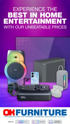 Preview OK Furniture - Experience The Best In Home Entertainment valid from 15/09/2025