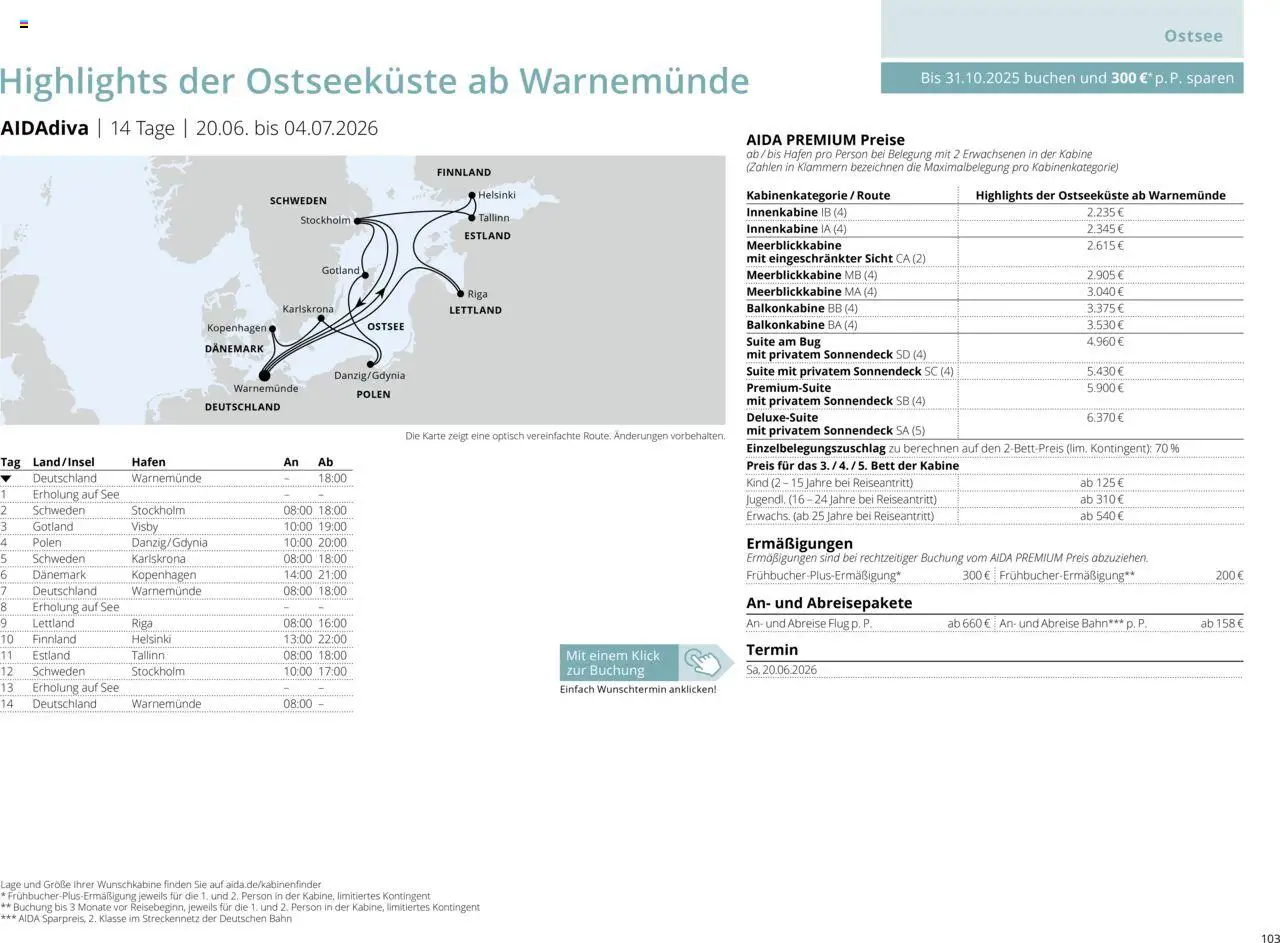 Aida Sommer 2026 - Seite 103 - gültig ab 01.03.2026