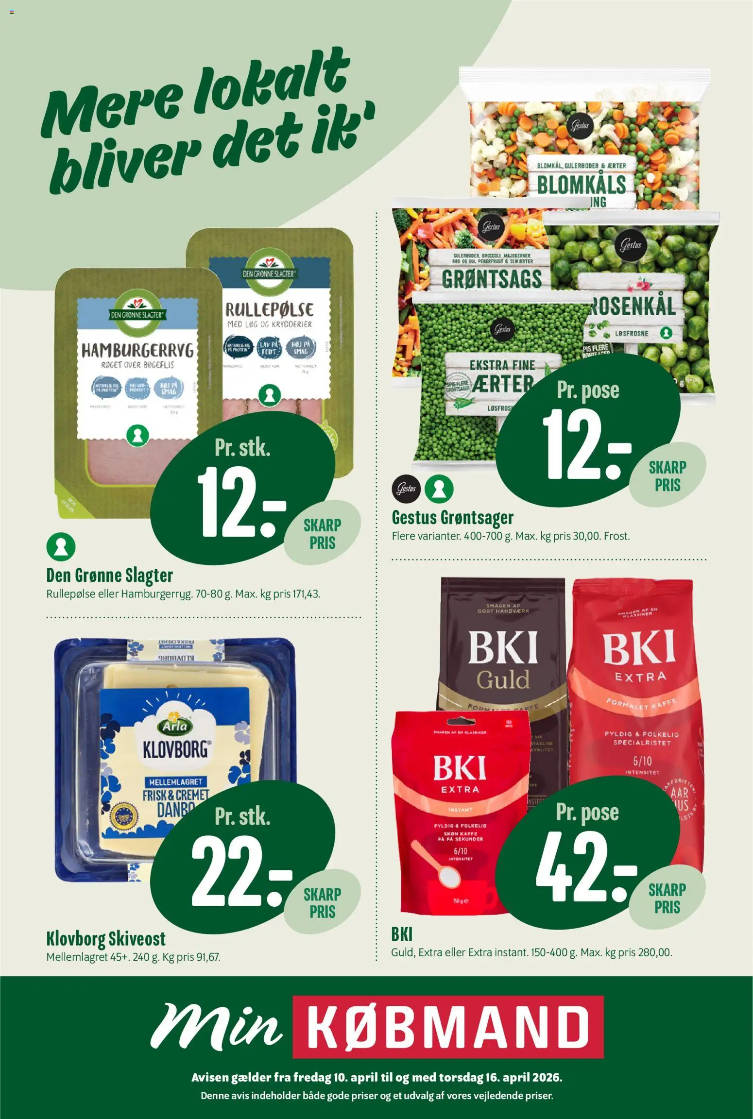 Min Købmand - Tilbudsavis uge 16 - side 1- gyldig fra 10/04/2026