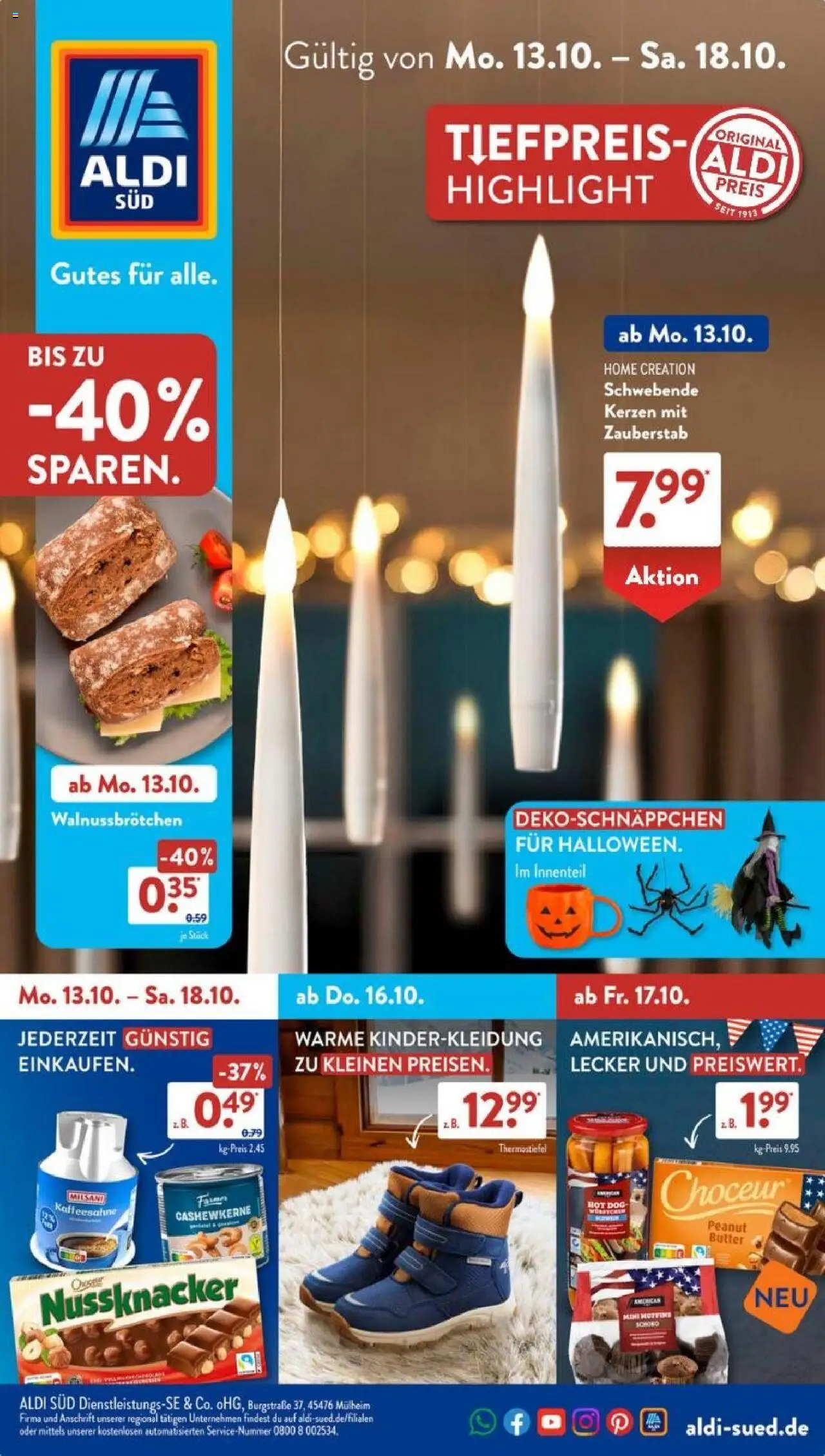 Aldi Süd Prospekt 	 - Seite 1 - gültig ab 13.10.2025