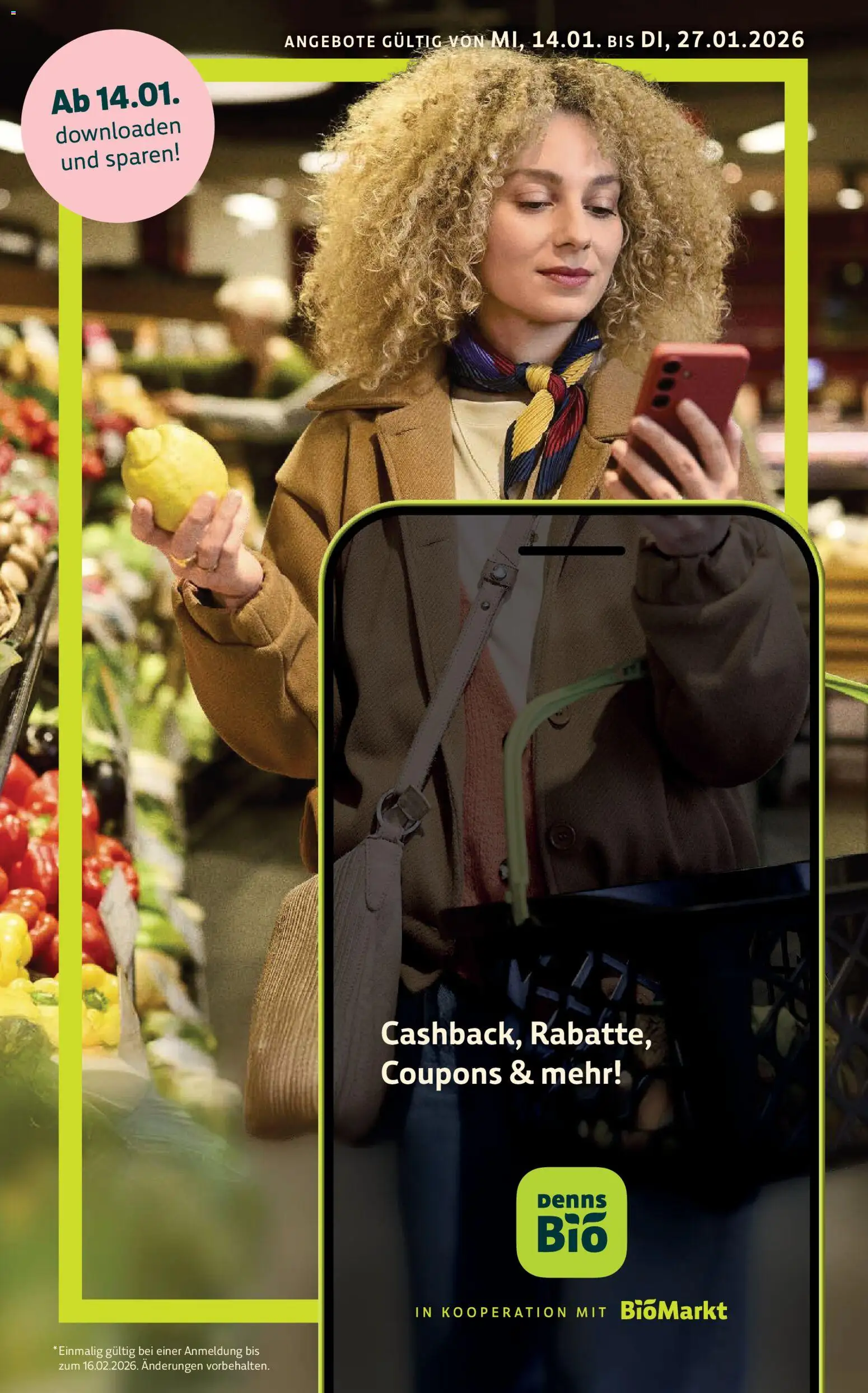 Denns BioMarkt Flugblatt - Seite 1- gültig ab 14.01.2026