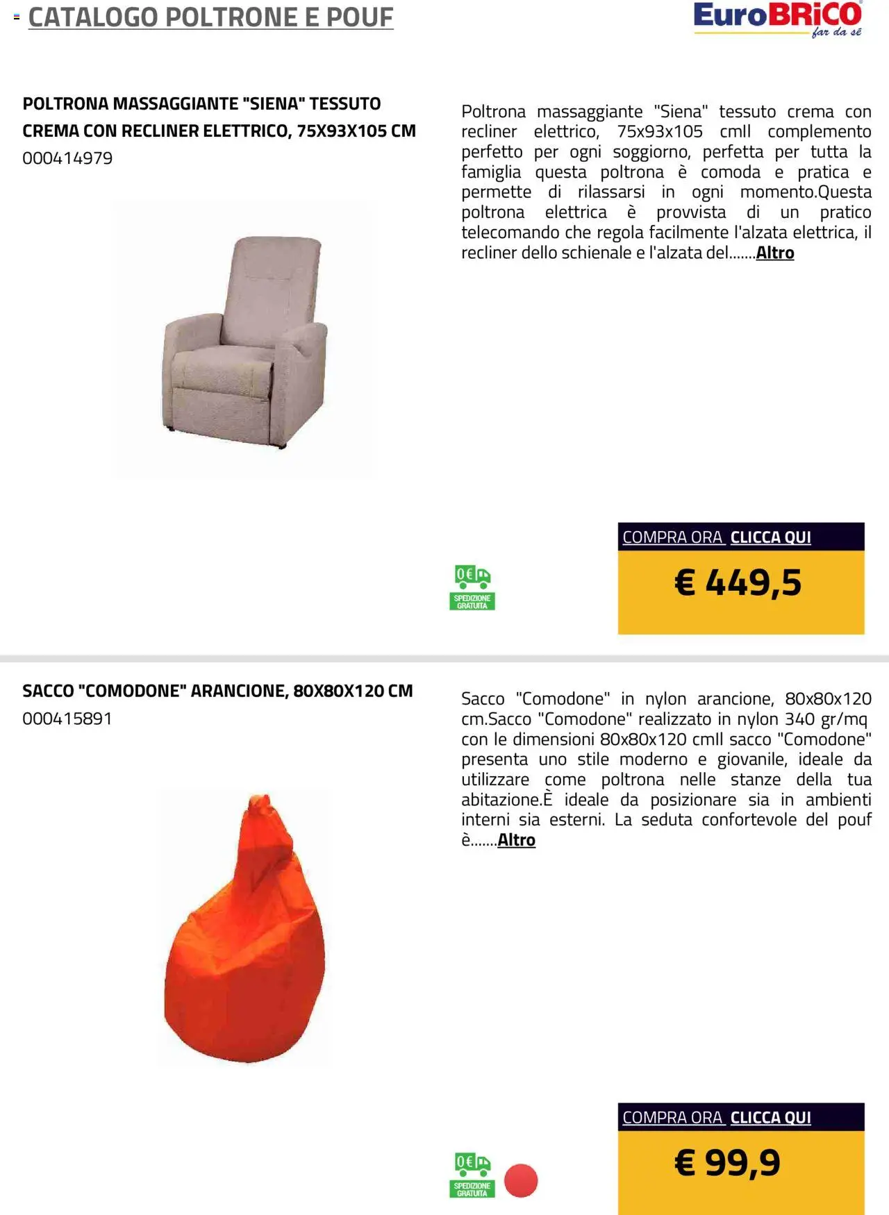 Eurobrico Poltrone e Pouf catalogo - pagina 30 - valido dal 23/07/2025