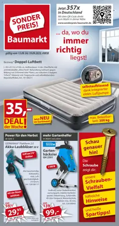 Vorschau Sonderpreis Baumarkt Prospekt 	 gültig ab 13.09.2025