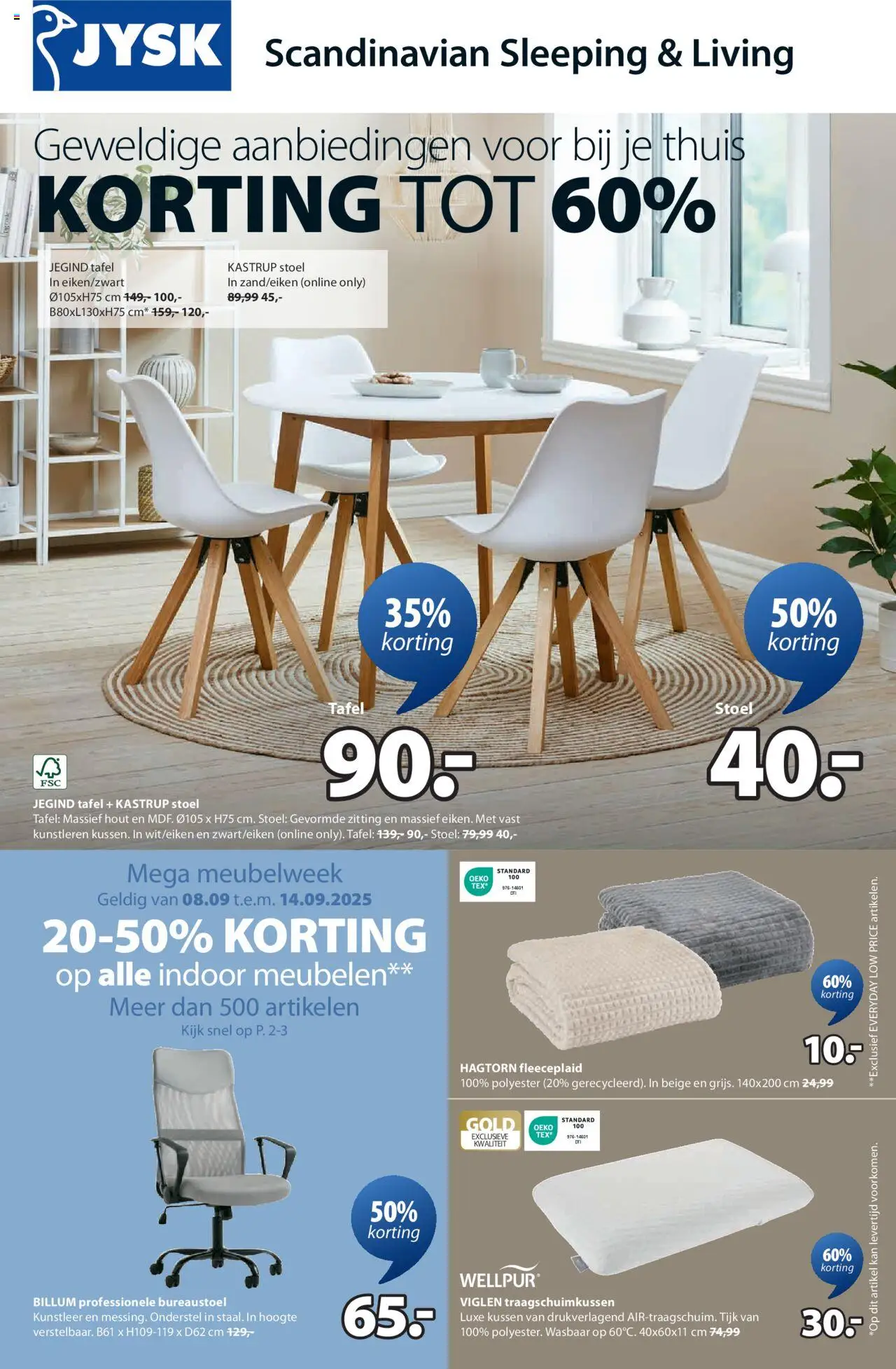 JYSK - Folder - pagina 1- geldig vanaf 08/09/2025