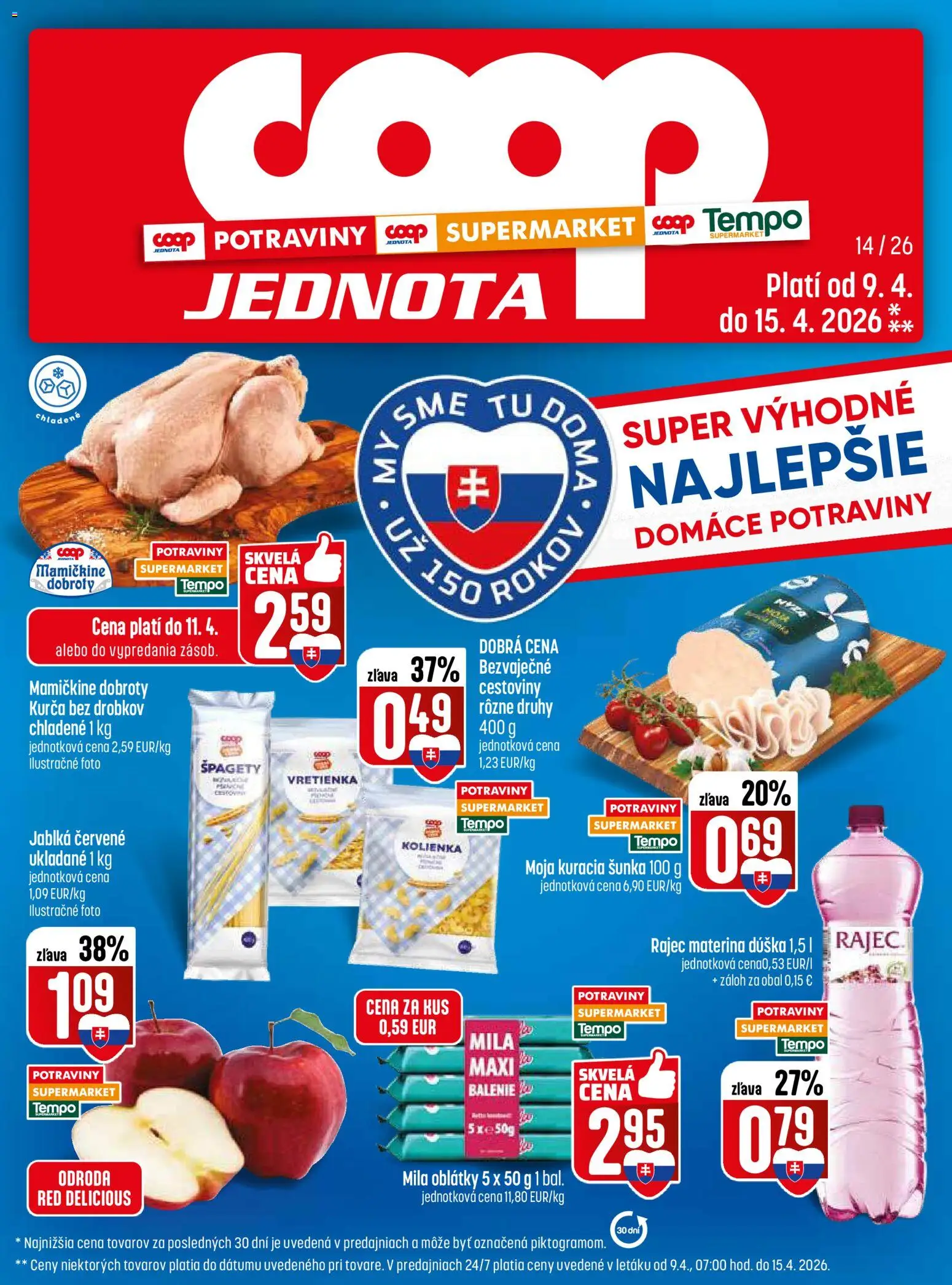 COOP Jednota leták - strana 1- platný od 09.04.2026