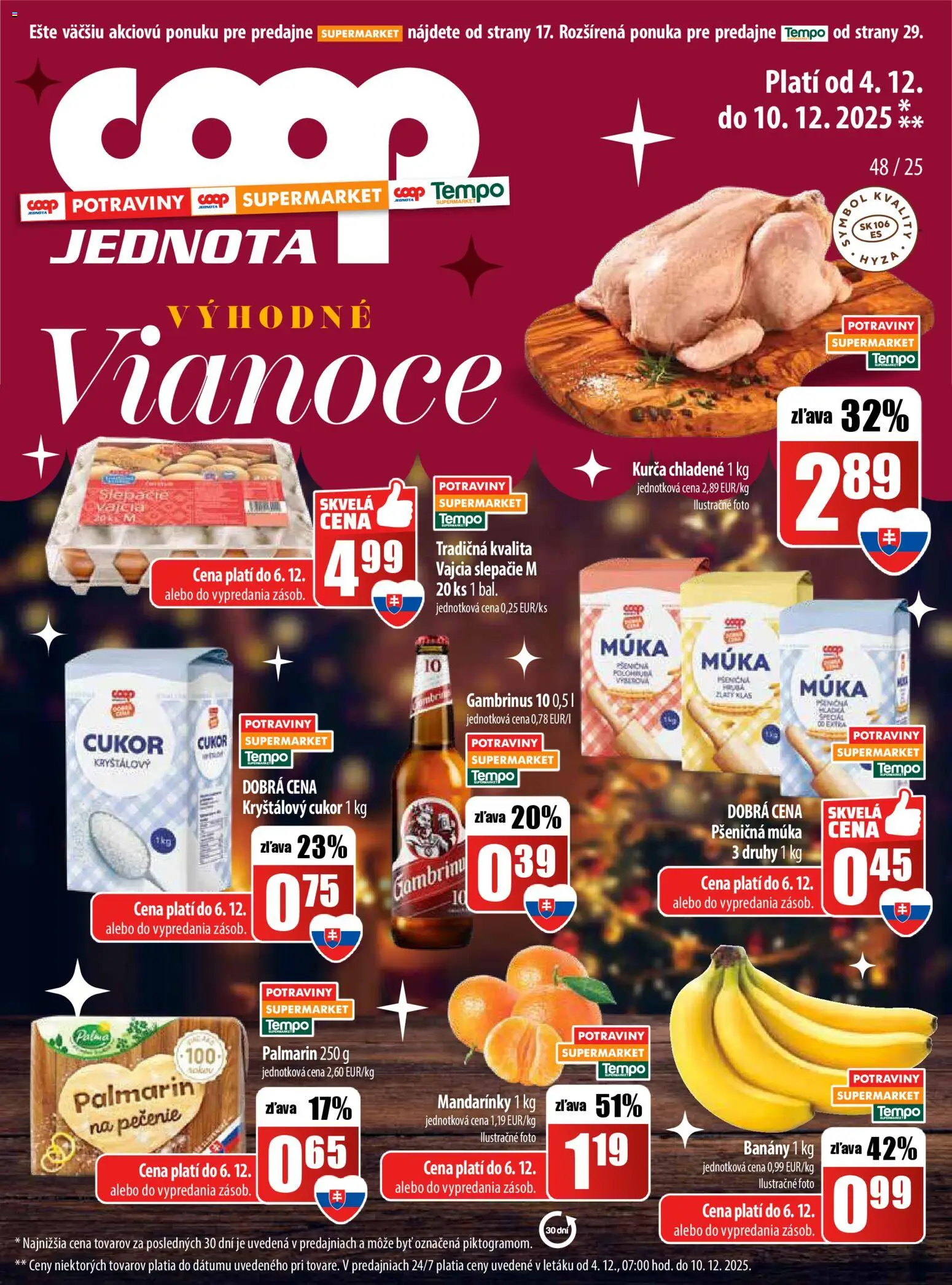 COOP Jednota leták - strana 1- platný od 04.12.2025