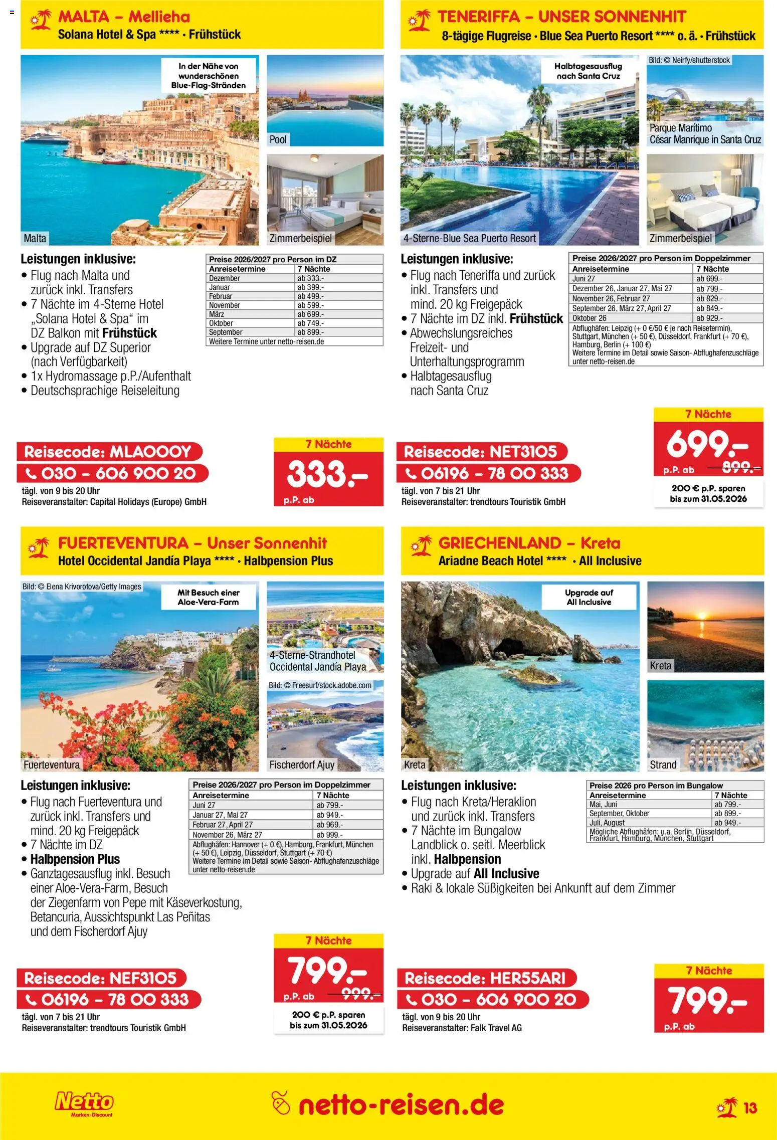 Netto Reisen Prospekt 	 - Seite 13 - gültig ab 30.04.2026